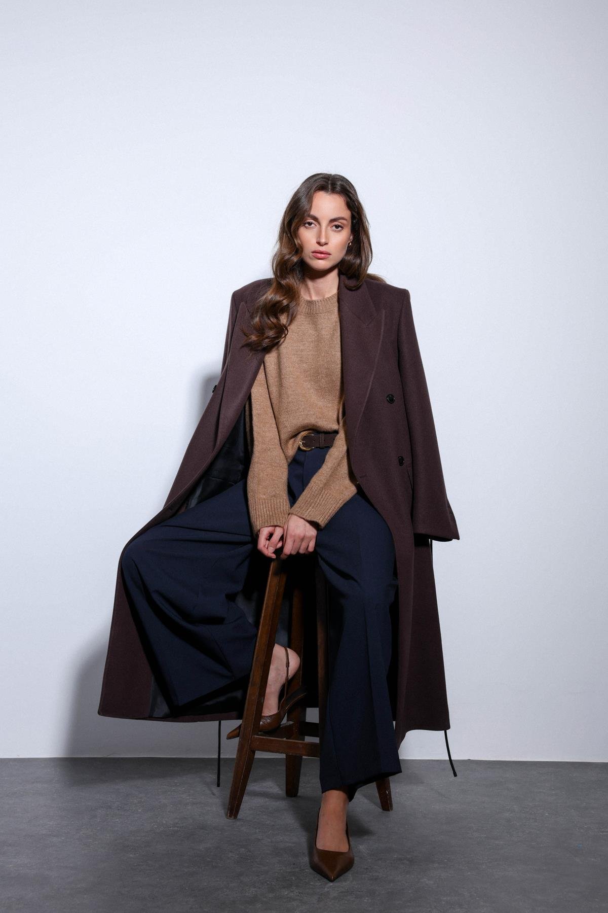 Antioch Camel Yün Karışımlı Kadın Kazak