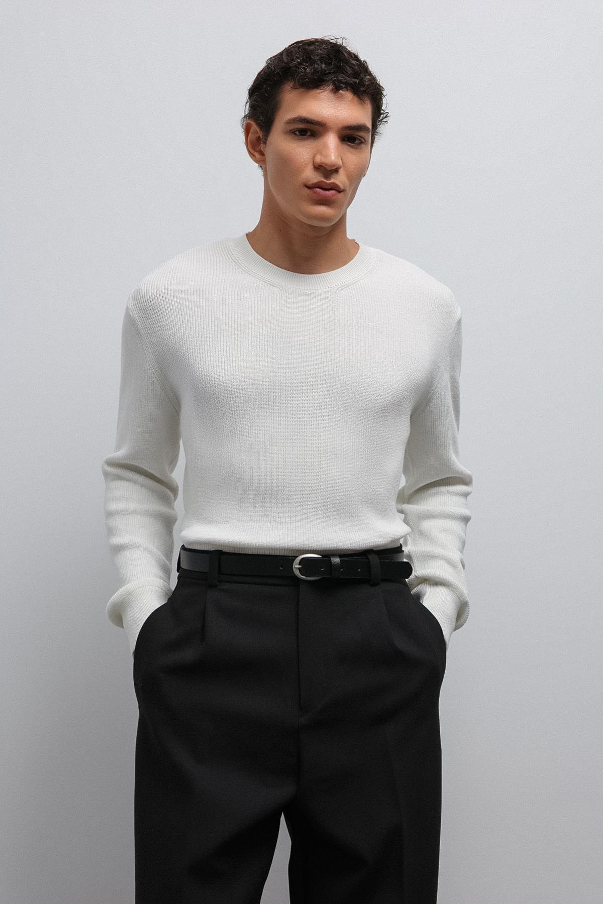 Antioch Ekru Dokulu Erkek Kazak