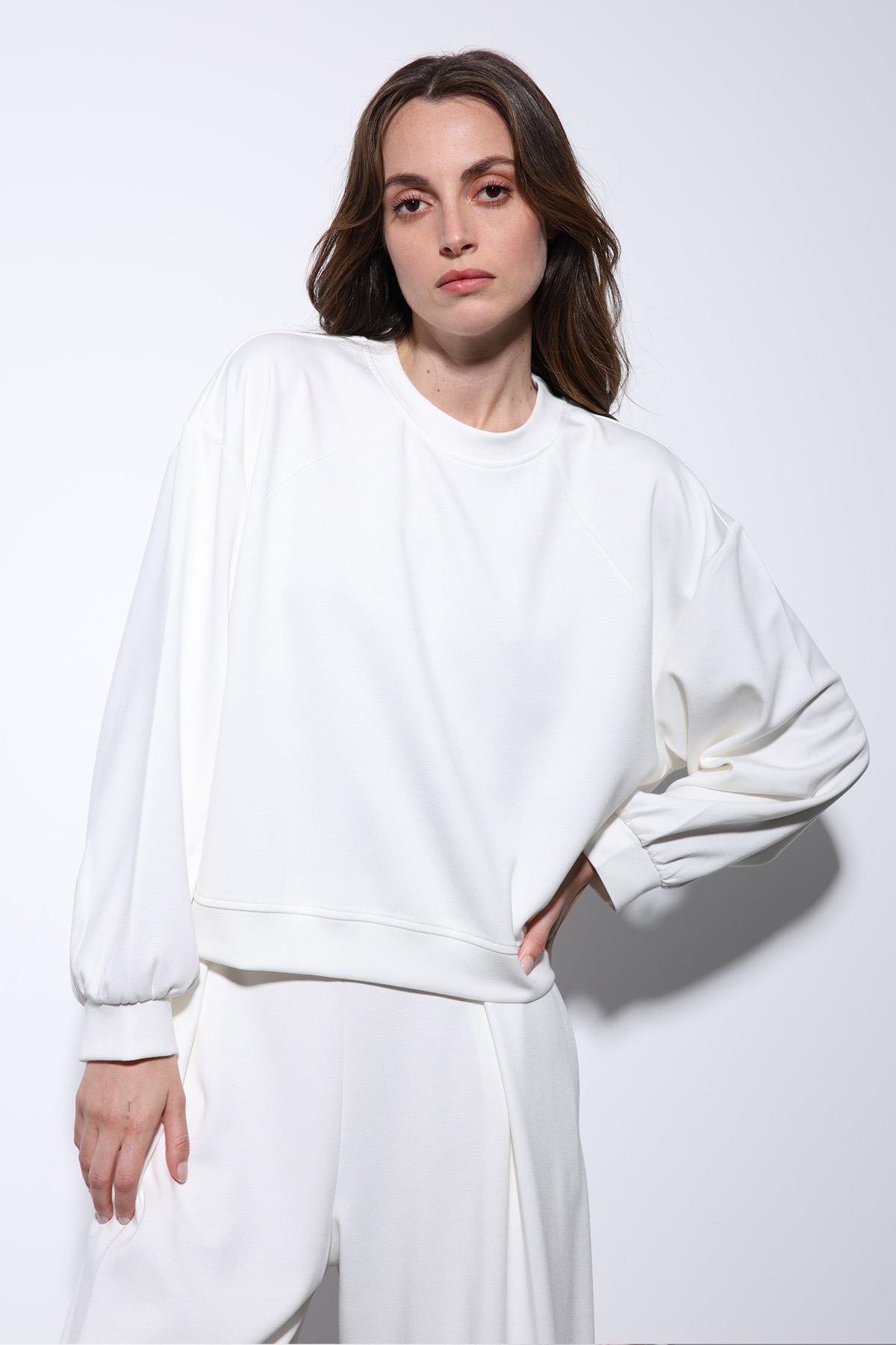 Antioch Ekru Geniş Paça Relaxed Kadın Takım