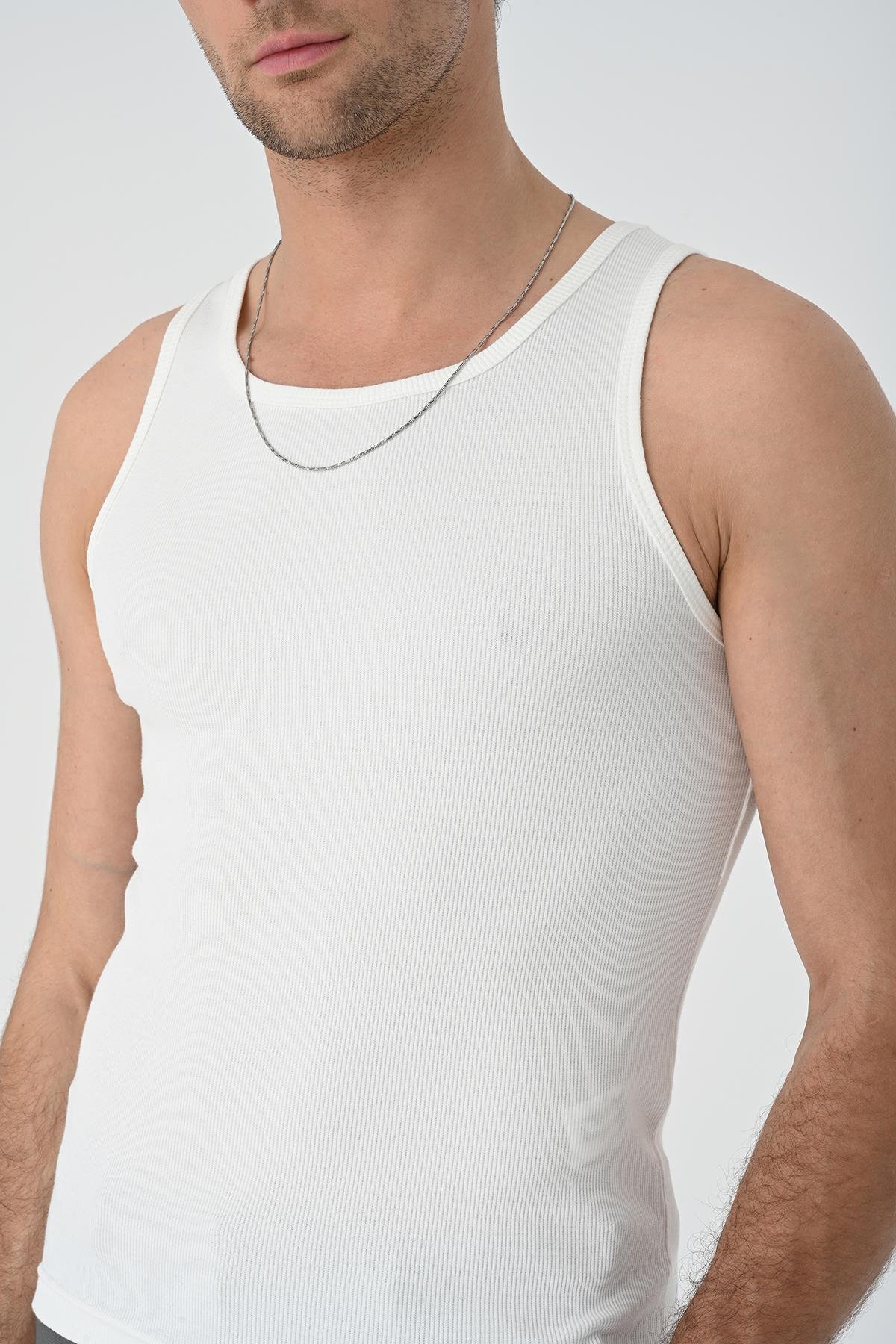 Antioch Ekru Slim Fit Erkek Atlet