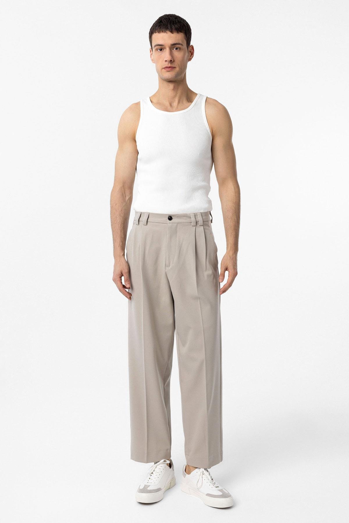 Antioch Ekru Slim Fit Erkek Atlet