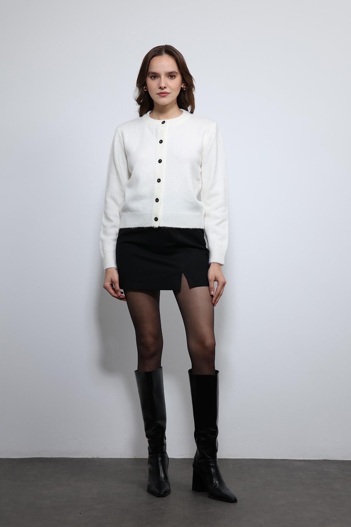 Antioch Ekru Yumuşak Dokulu Hırka