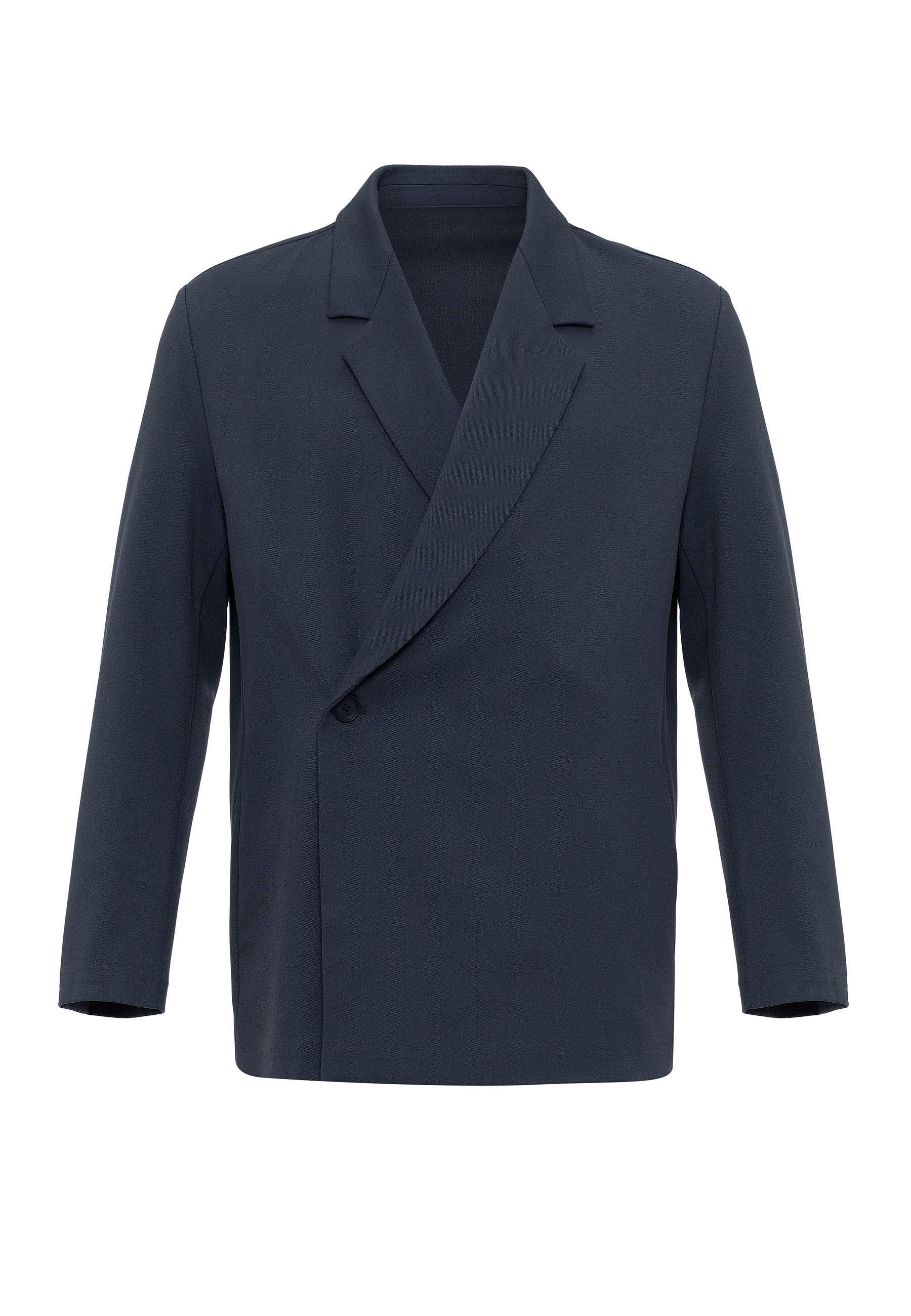 Antioch Füme Kruvaze Kapama Gizli Cep Erkek Blazer Ceket