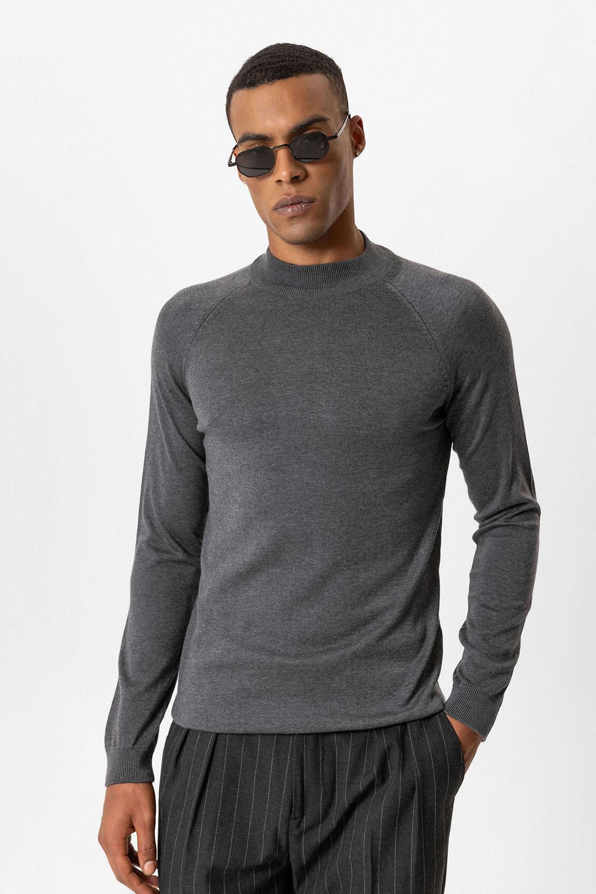 Antioch Füme Yarım Boğazlı Erkek Triko