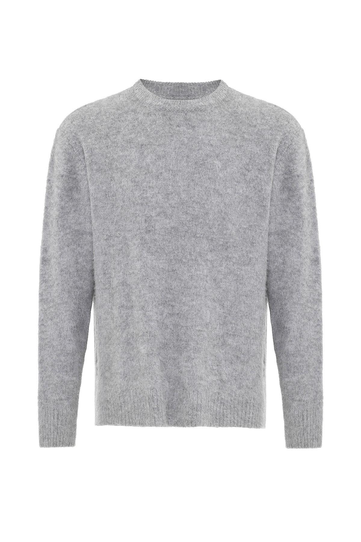 Antioch Gri Yumuşak Dokulu Erkek Kazak