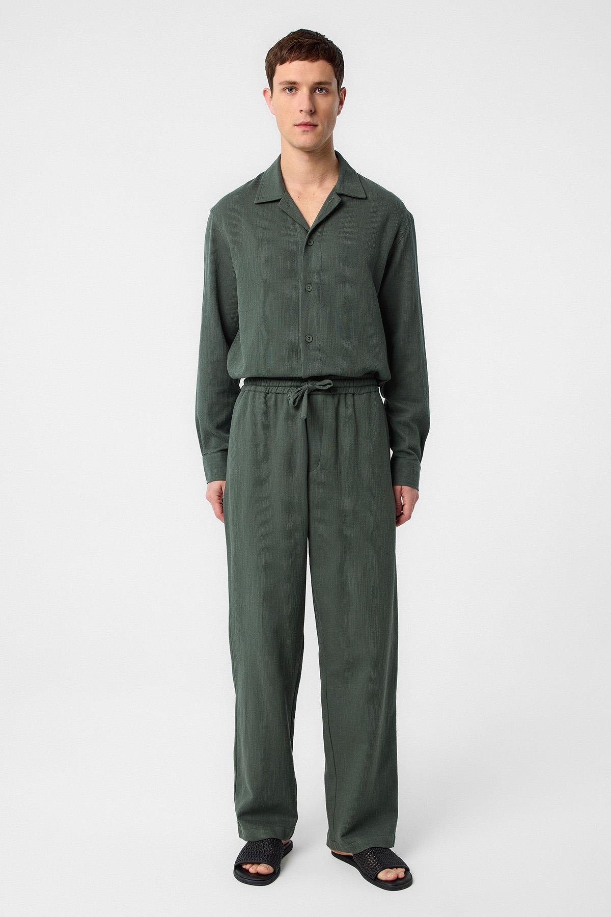 Antioch Haki Dokulu Erkek Pantolon