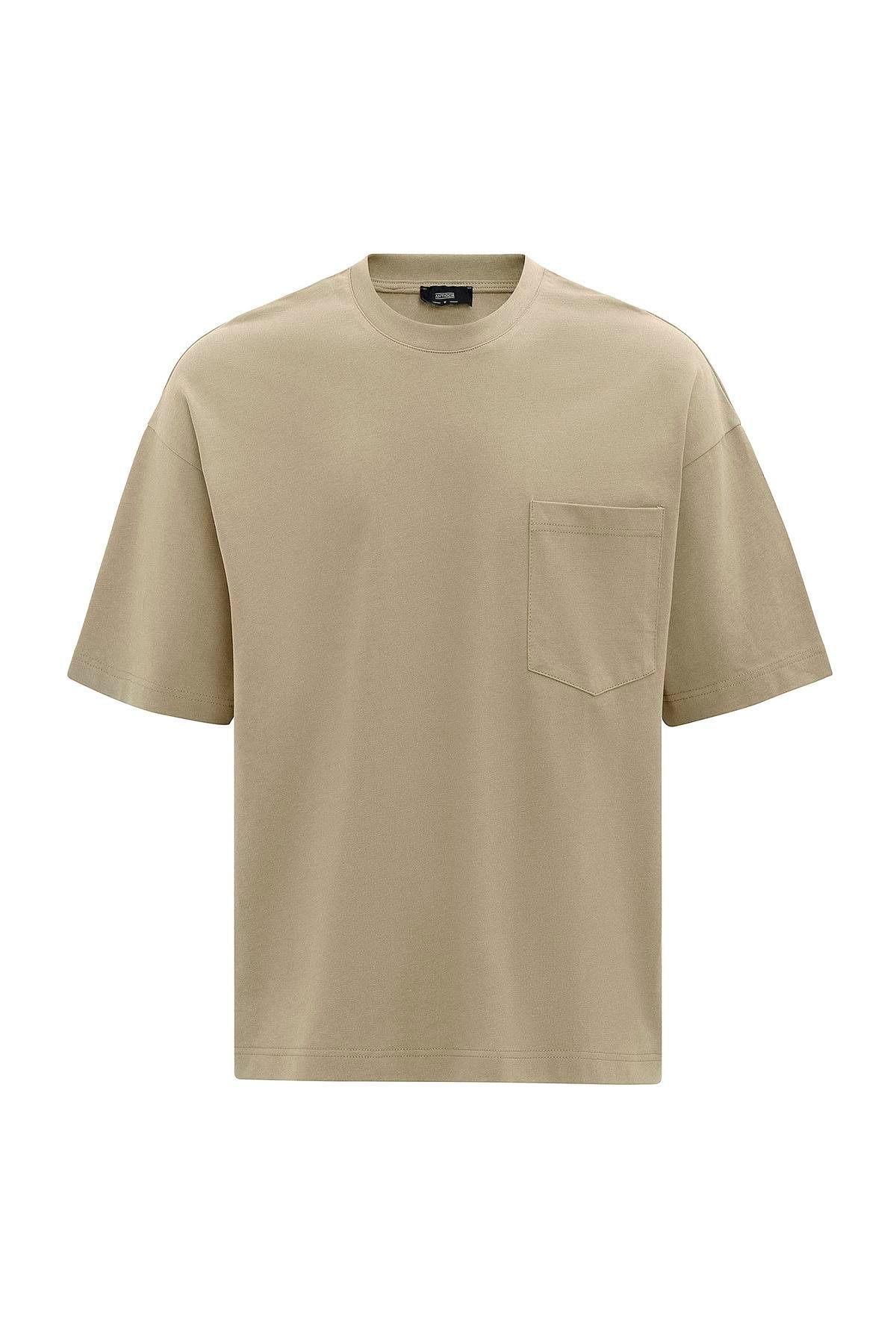 Antioch Haki Relaxed Basic Erkek T-Shirt
