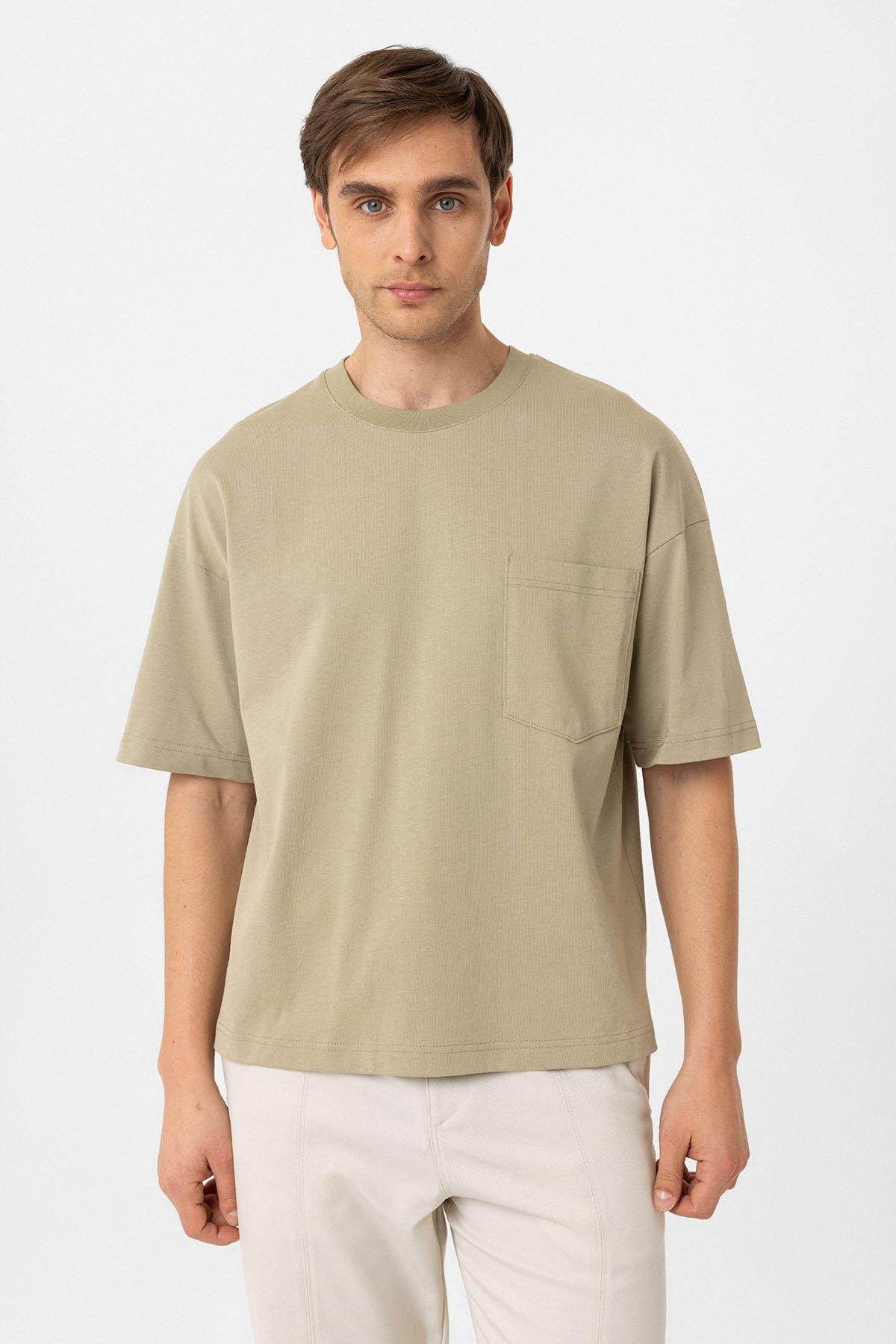 Antioch Haki Relaxed Basic Erkek T-Shirt