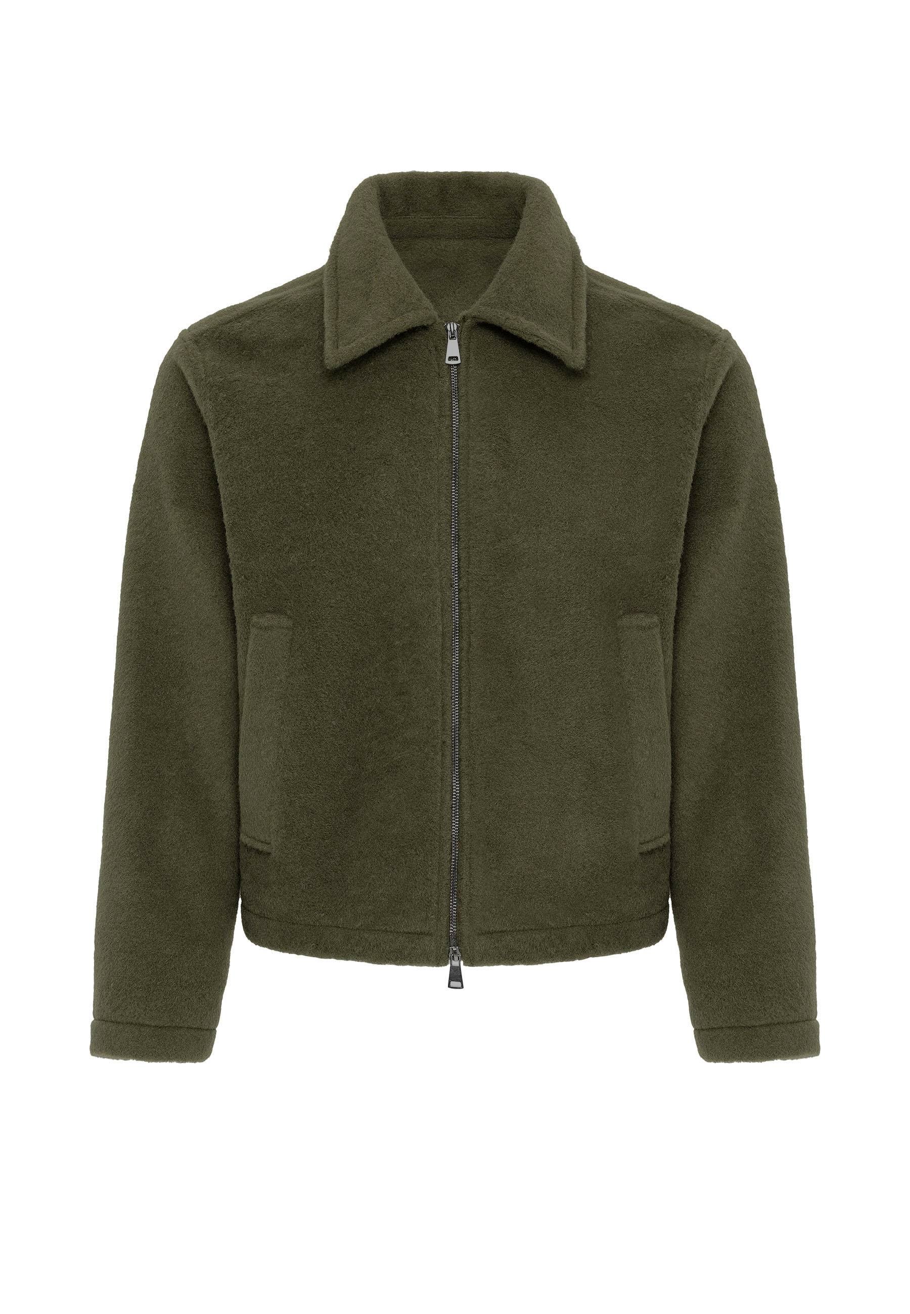 Antioch Haki Relaxed Yumuşak Dokulu Erkek Mont