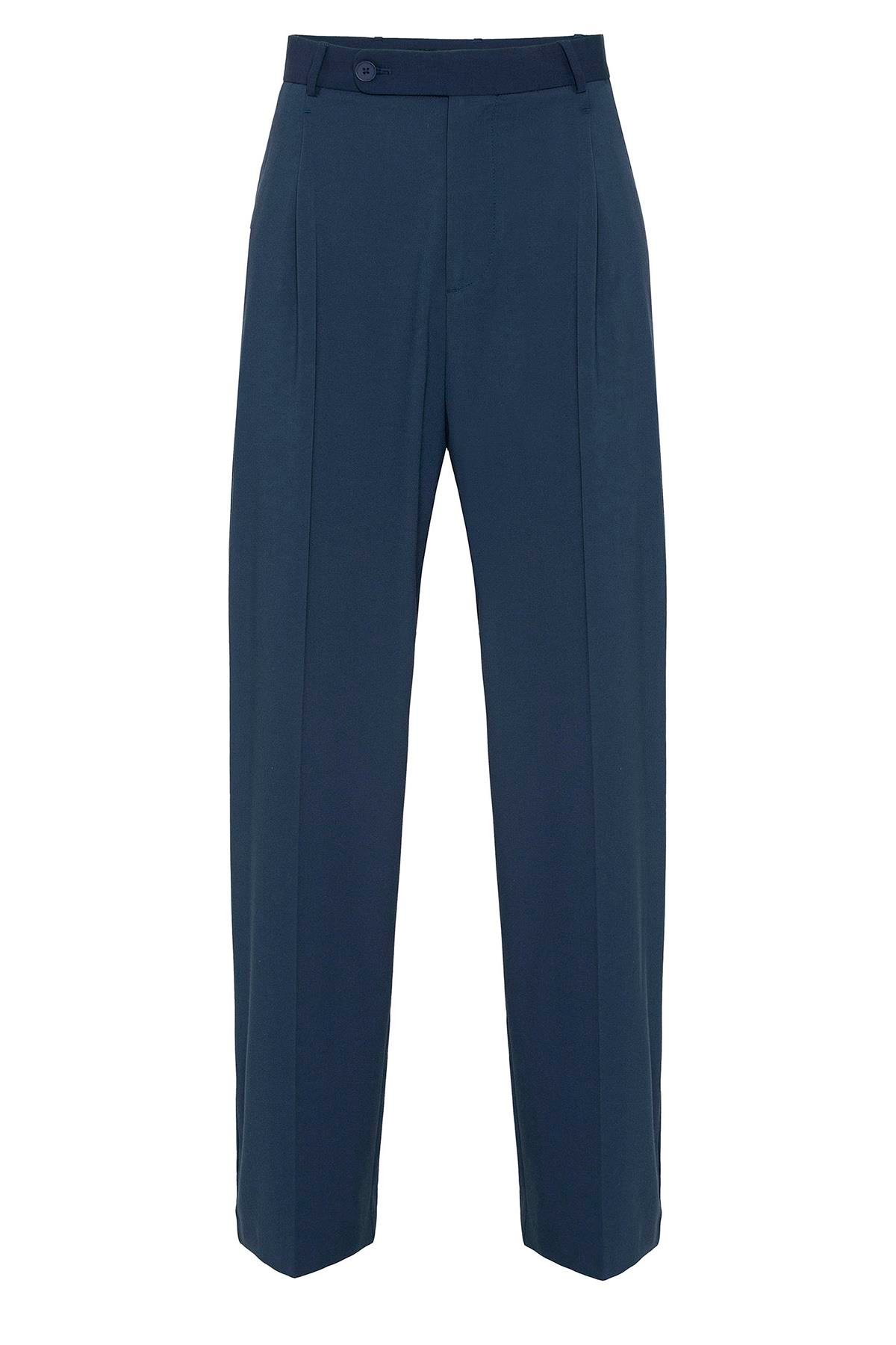 Antioch İndigo Baggy Yüksek Bel Erkek Kumaş Pantolon