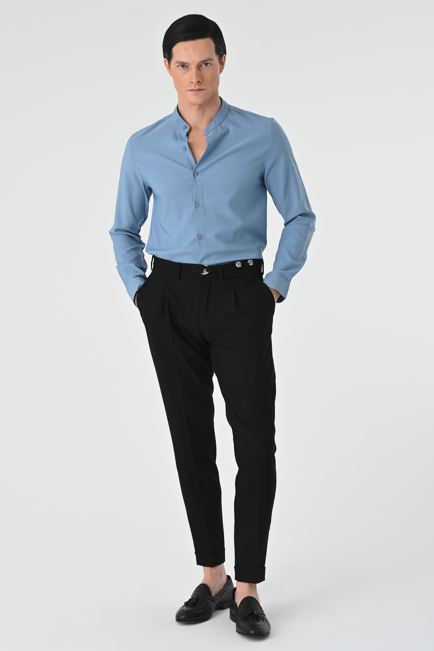 Antioch İndigo Regular Fit Hakim Yaka Erkek Gömlek