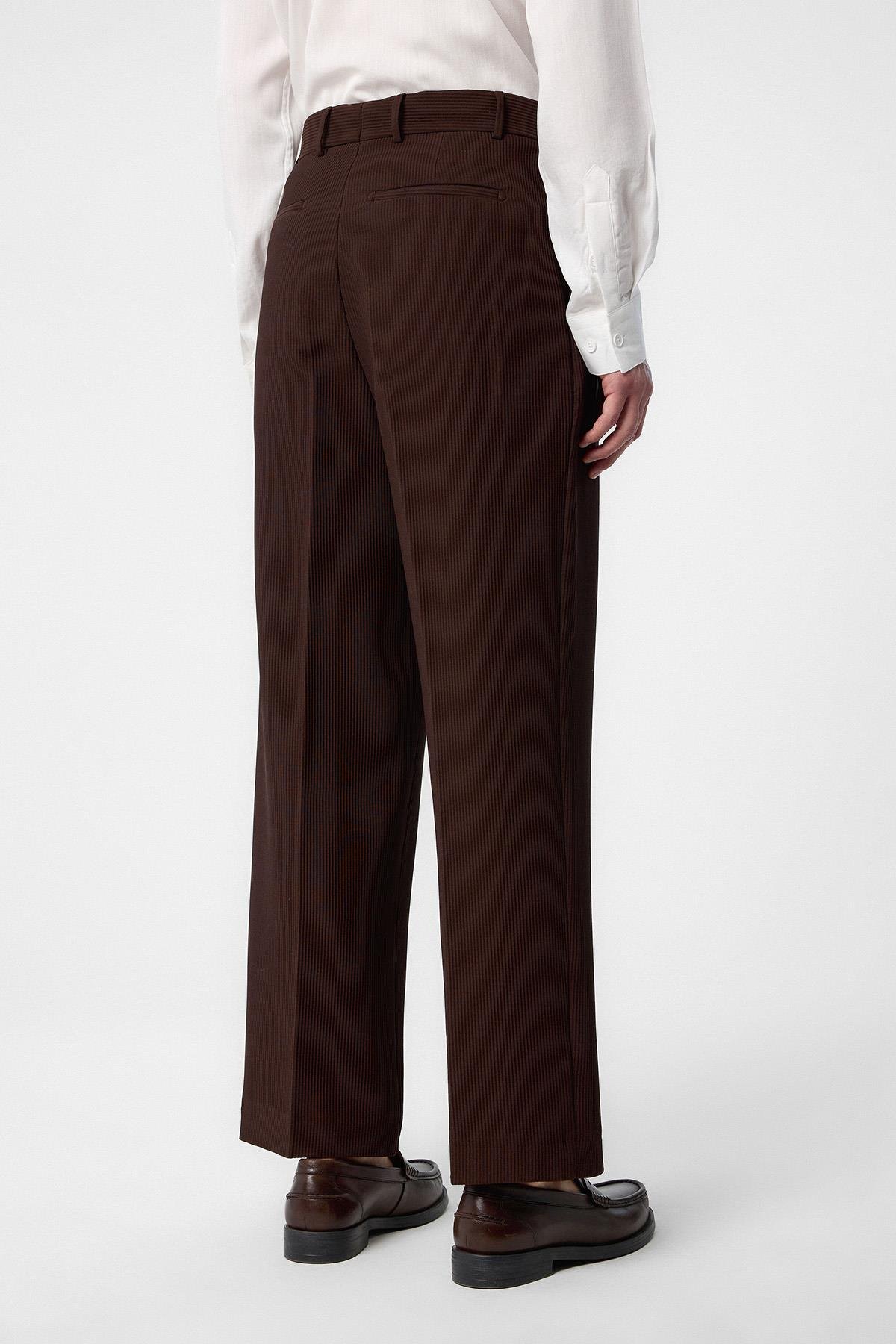 Antioch Kahve Baggy Fitilli Erkek Pantolon