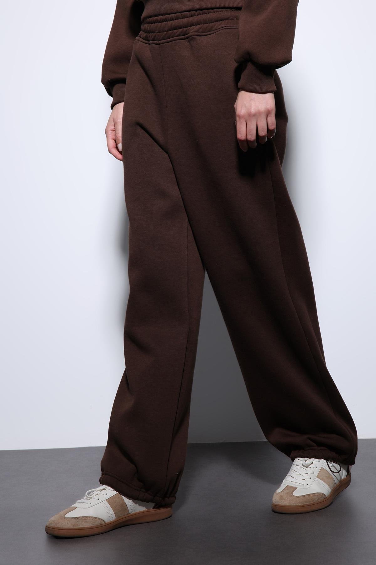 Antioch Kahve Basic Ayarlanabilir Paça Kadın Eşofman Altı