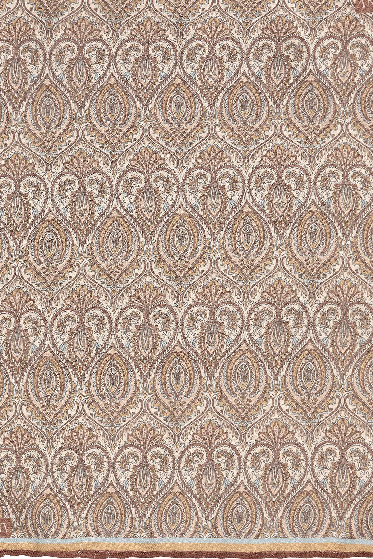 Antioch Kahve Desenli Fular