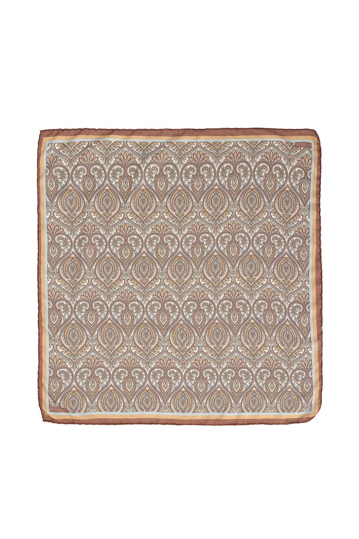 Antioch Kahve Desenli Fular