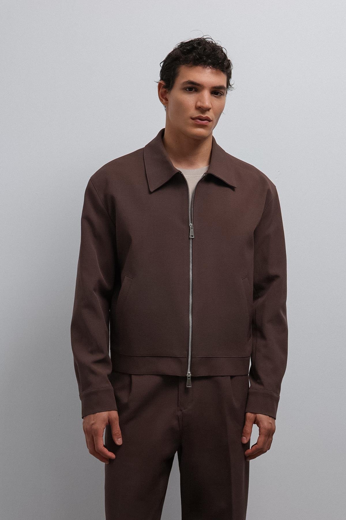 Antioch Kahve Fermuarlı Mevsimlik Erkek Mont