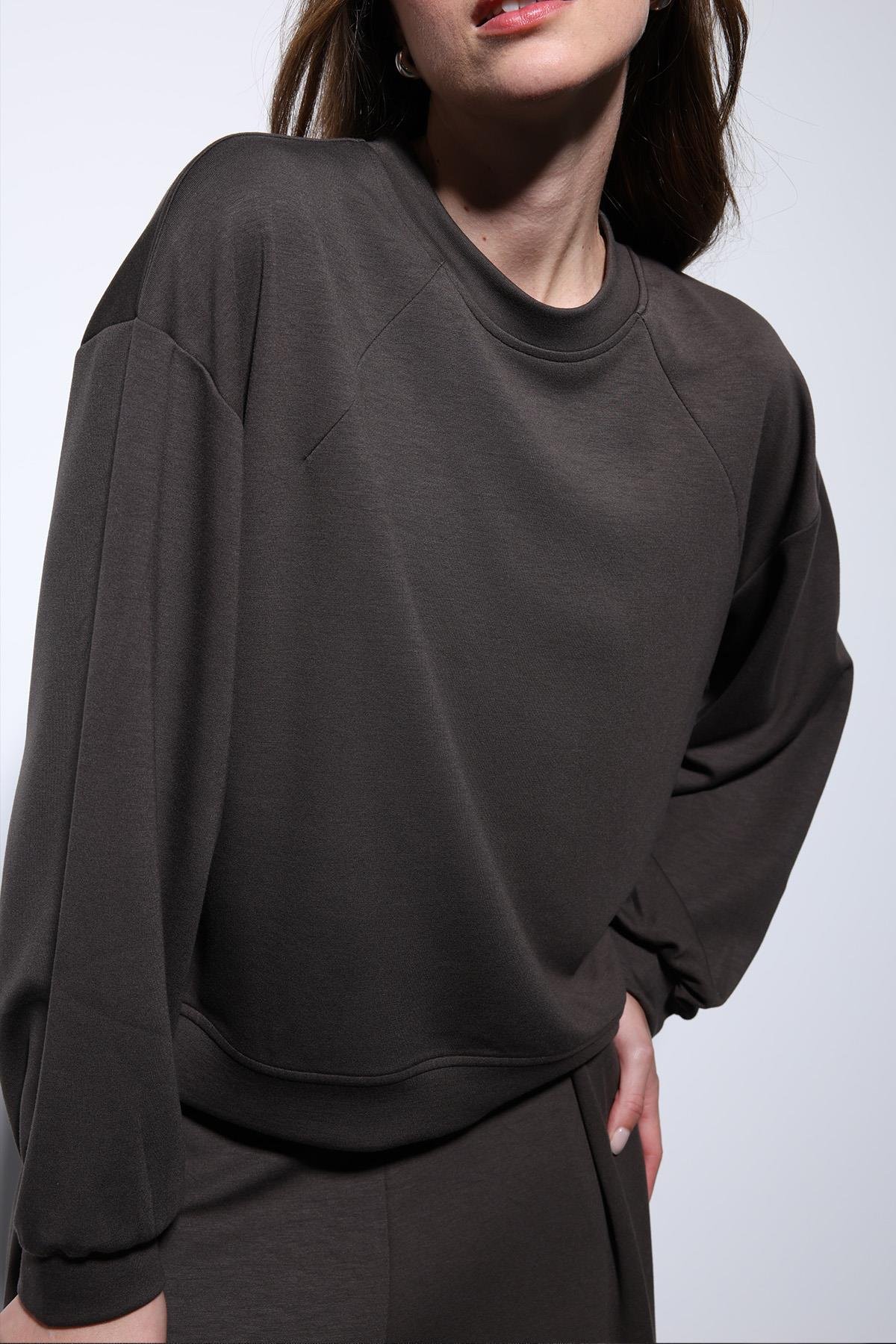 Antioch Kahve Geniş Paça Relaxed Kadın Takım