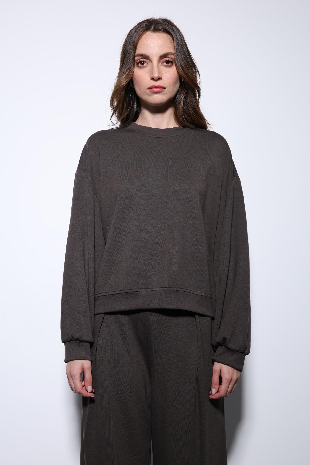 Antioch Kahve Geniş Paça Relaxed Kadın Takım