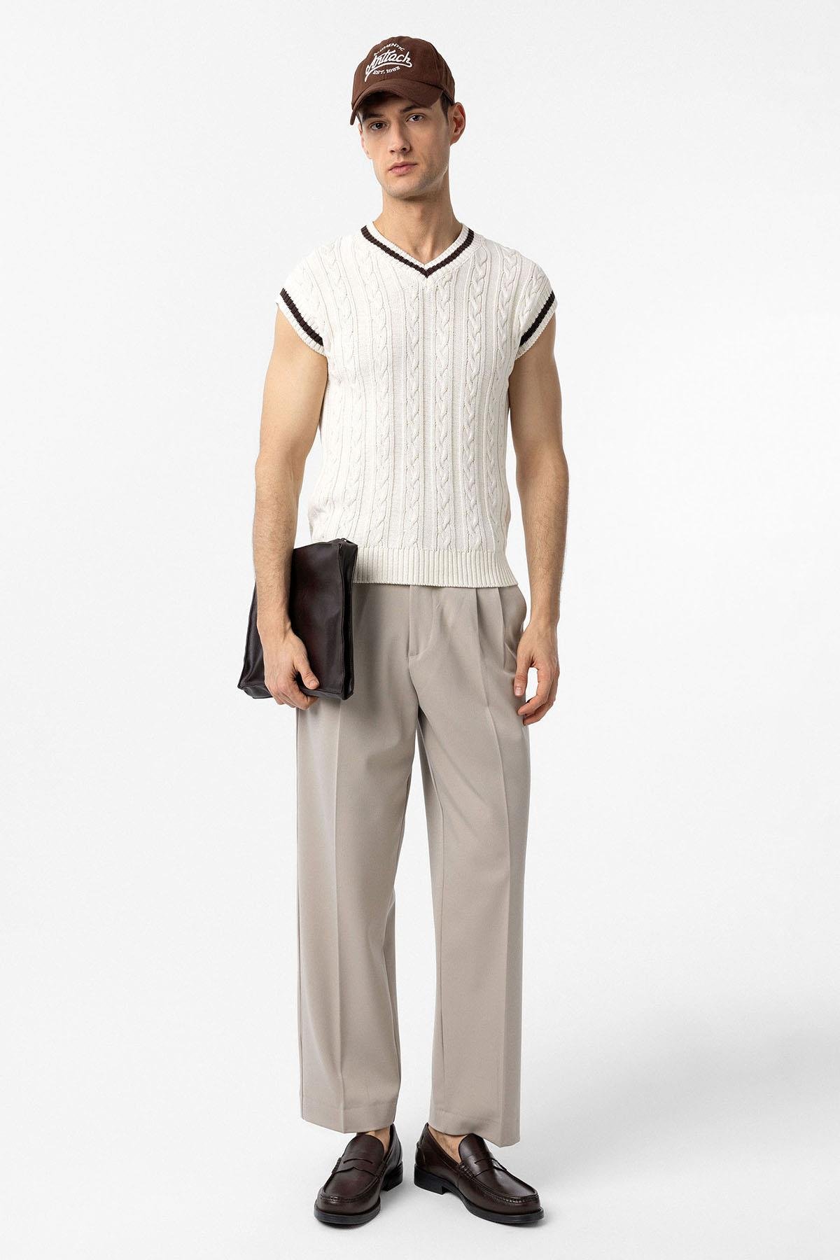 Antioch Kahve İşlemeli Erkek Şapka