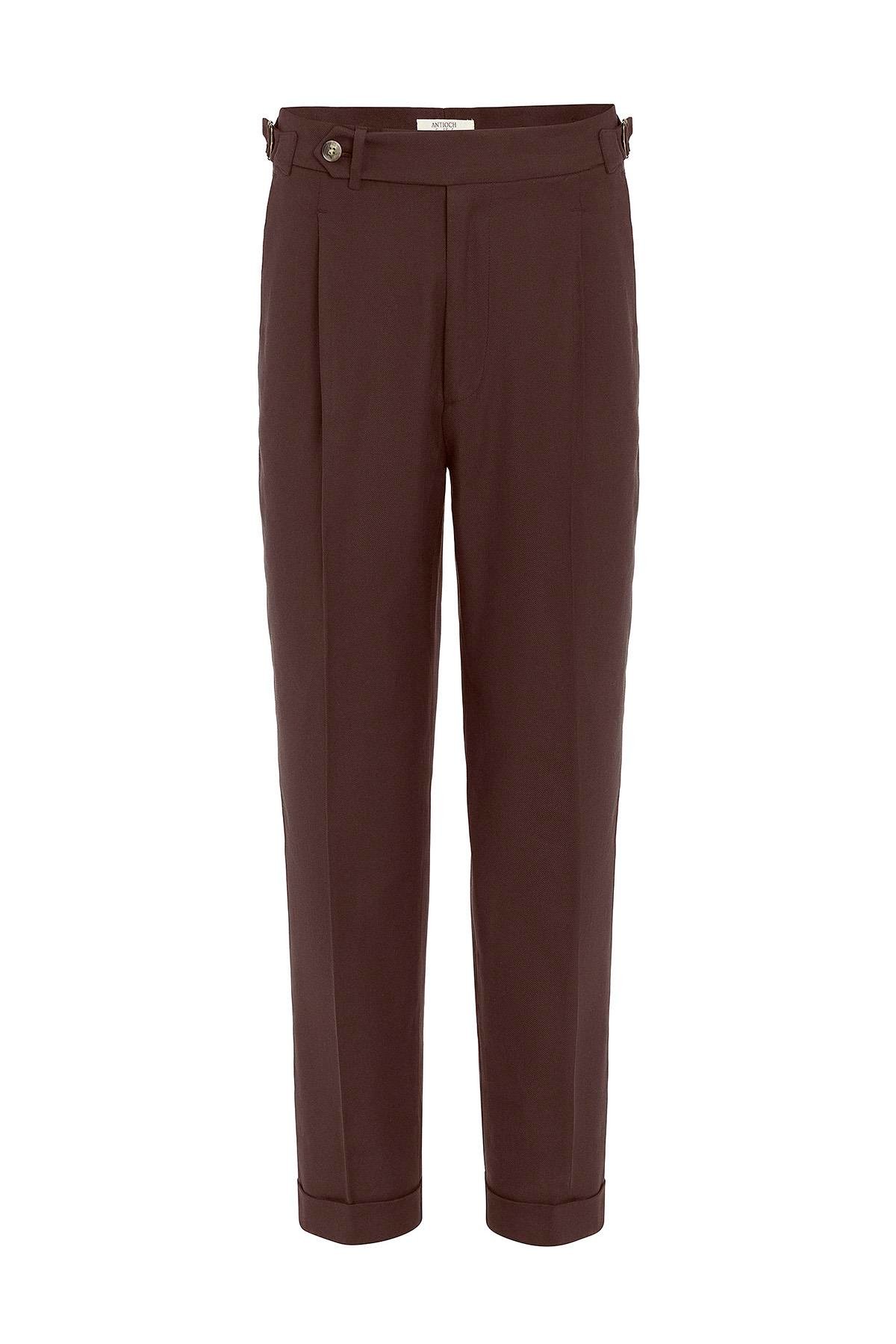Antioch Kahve İtalyan Kesim Yüksek Bel Erkek Pantolon