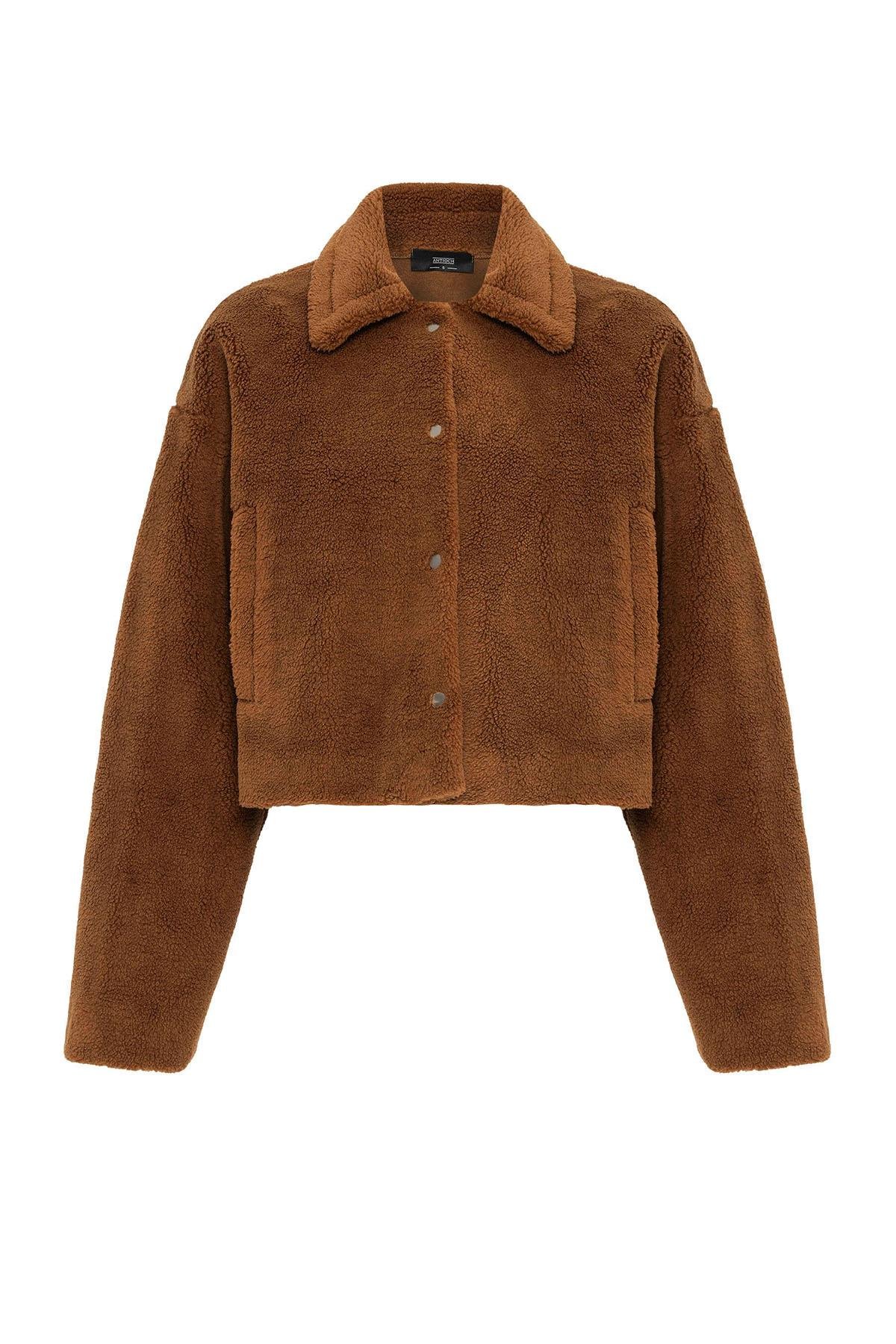 Antioch Kahve Kadın Yumuşak Dokulu Mont