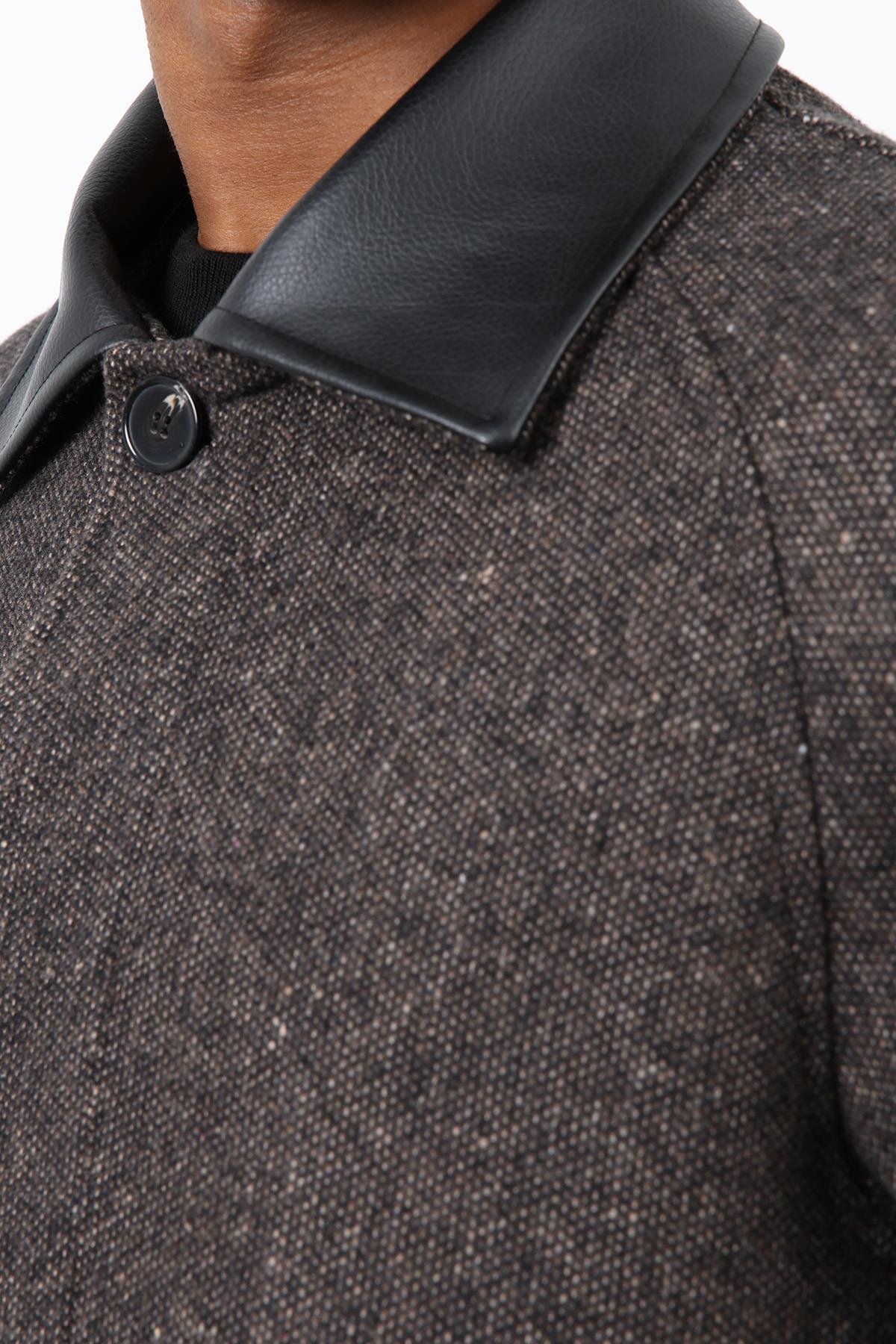 Antioch Kahve Kontrast Yaka Erkek Kaban