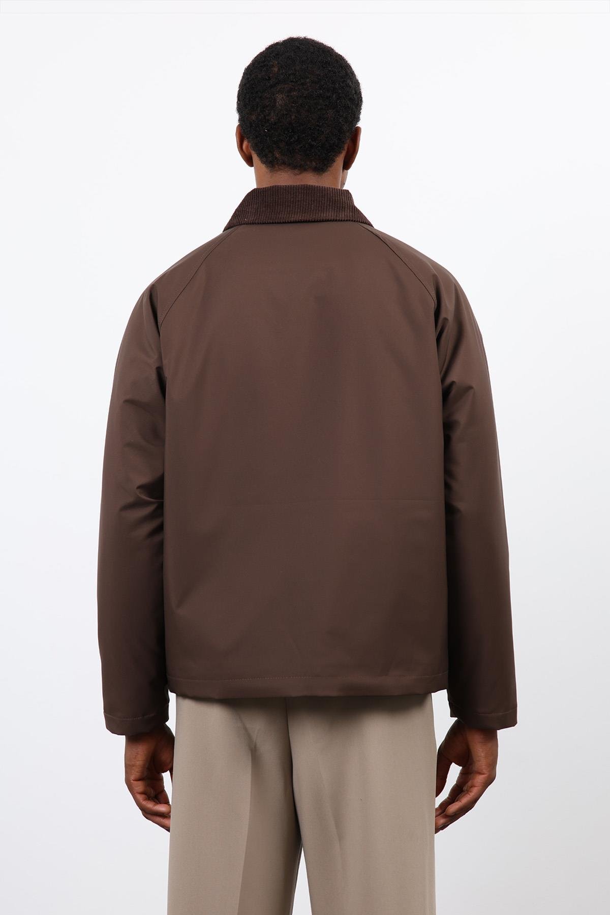 Antioch Kahve Kontrast Yaka Erkek Mont