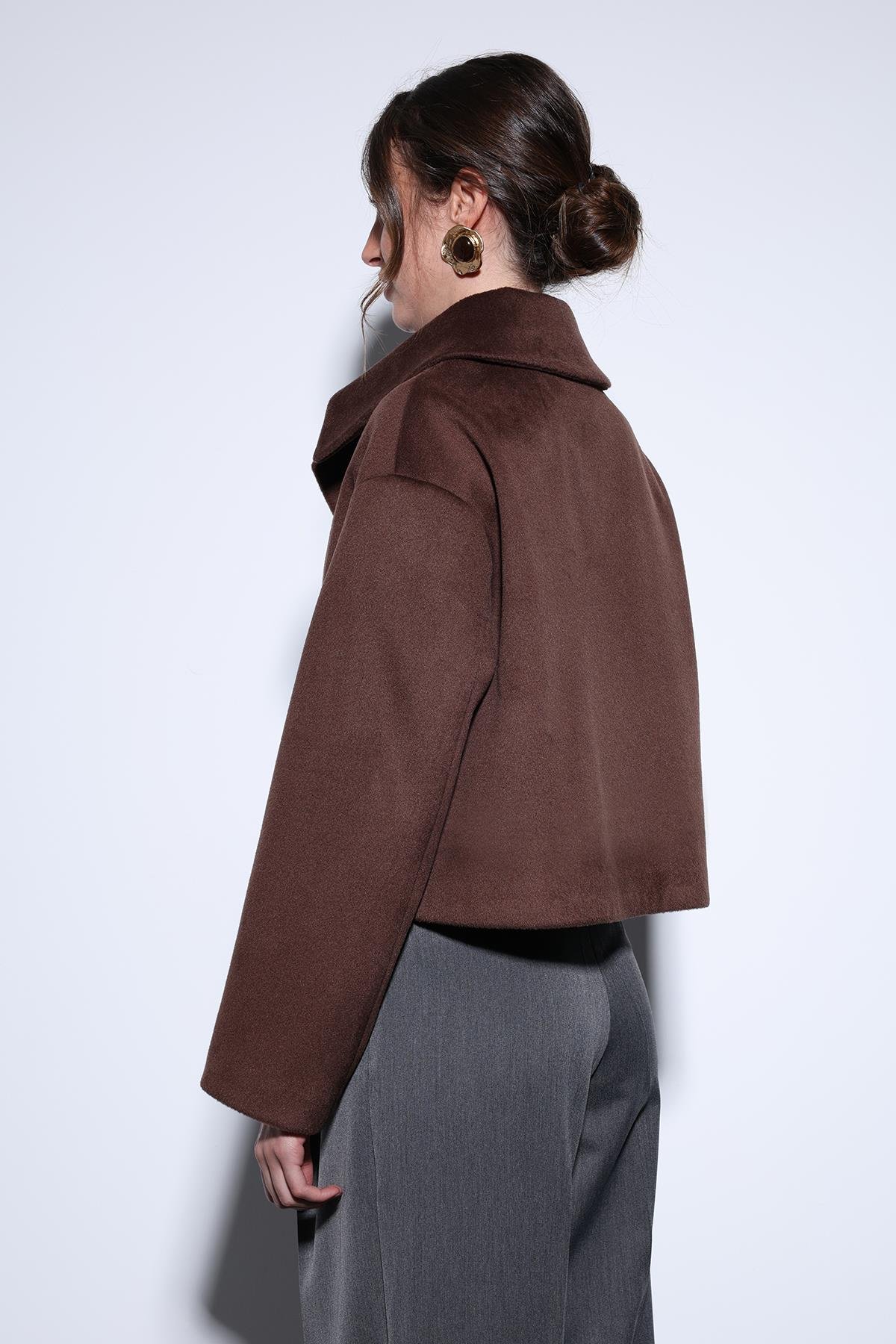 Antioch Kahve Kruvaze Kadın Kısa Kaban