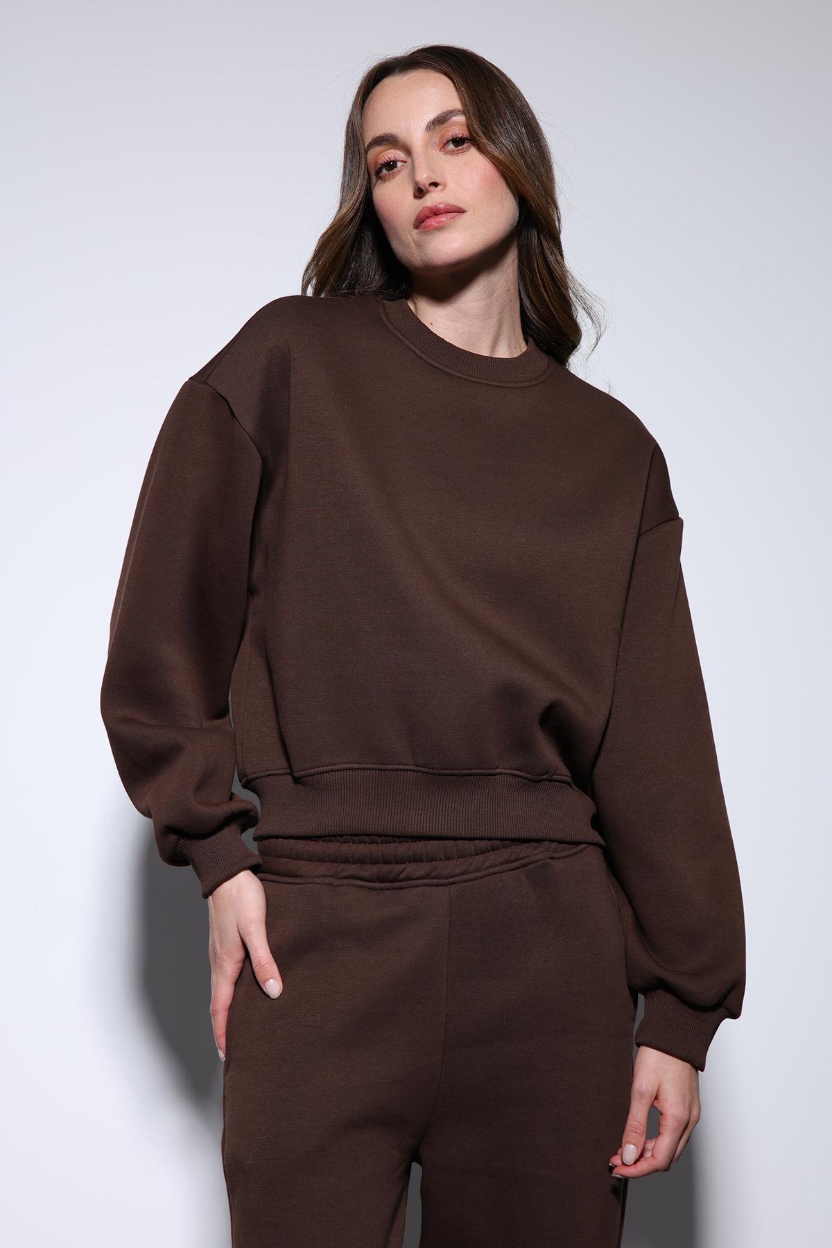 Antioch Kahve Oversize Kadın Eşofman Takım