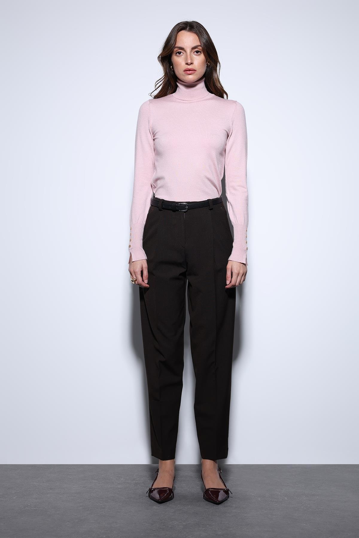 Antioch Kahve Pensli Kadın Pantolon