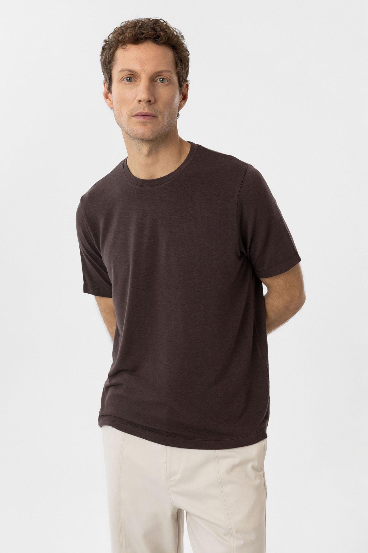 Antioch Kahve Regular Fit Basic Erkek T-Shirt