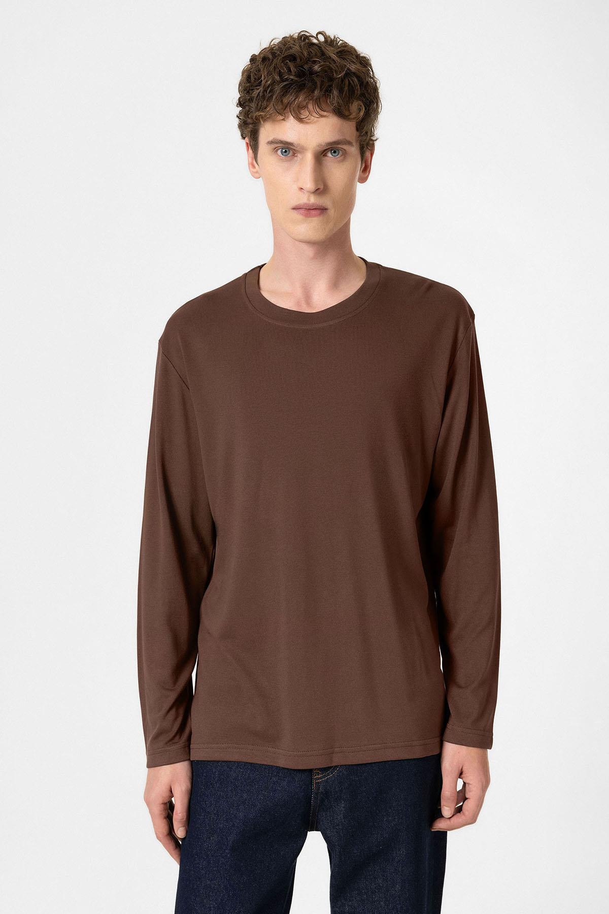 Antioch Kahve Relaxed Fit Basic Erkek T-Shirt