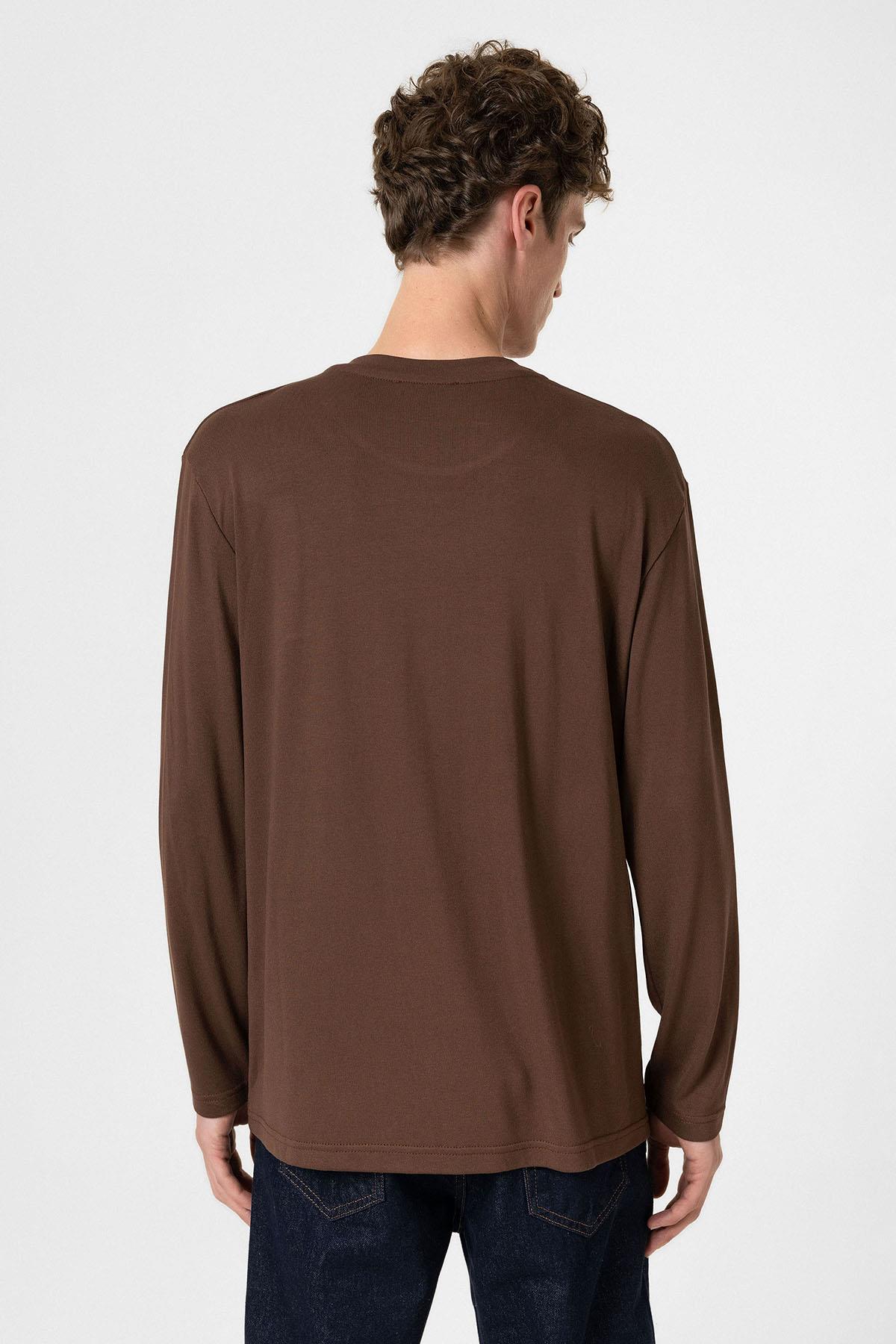 Antioch Kahve Relaxed Fit Basic Erkek T-Shirt