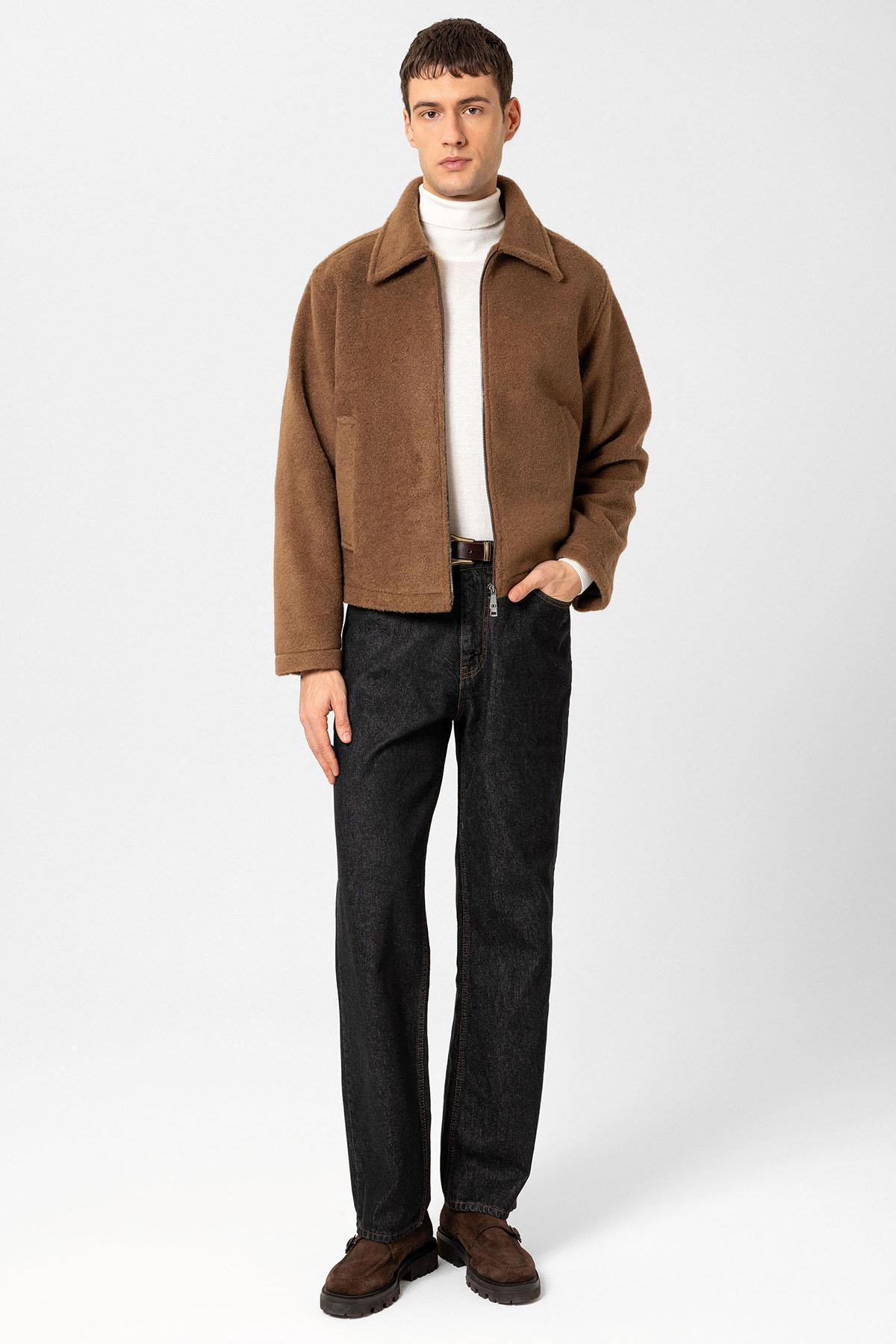 Antioch Kahve Relaxed Yumuşak Dokulu Erkek Mont