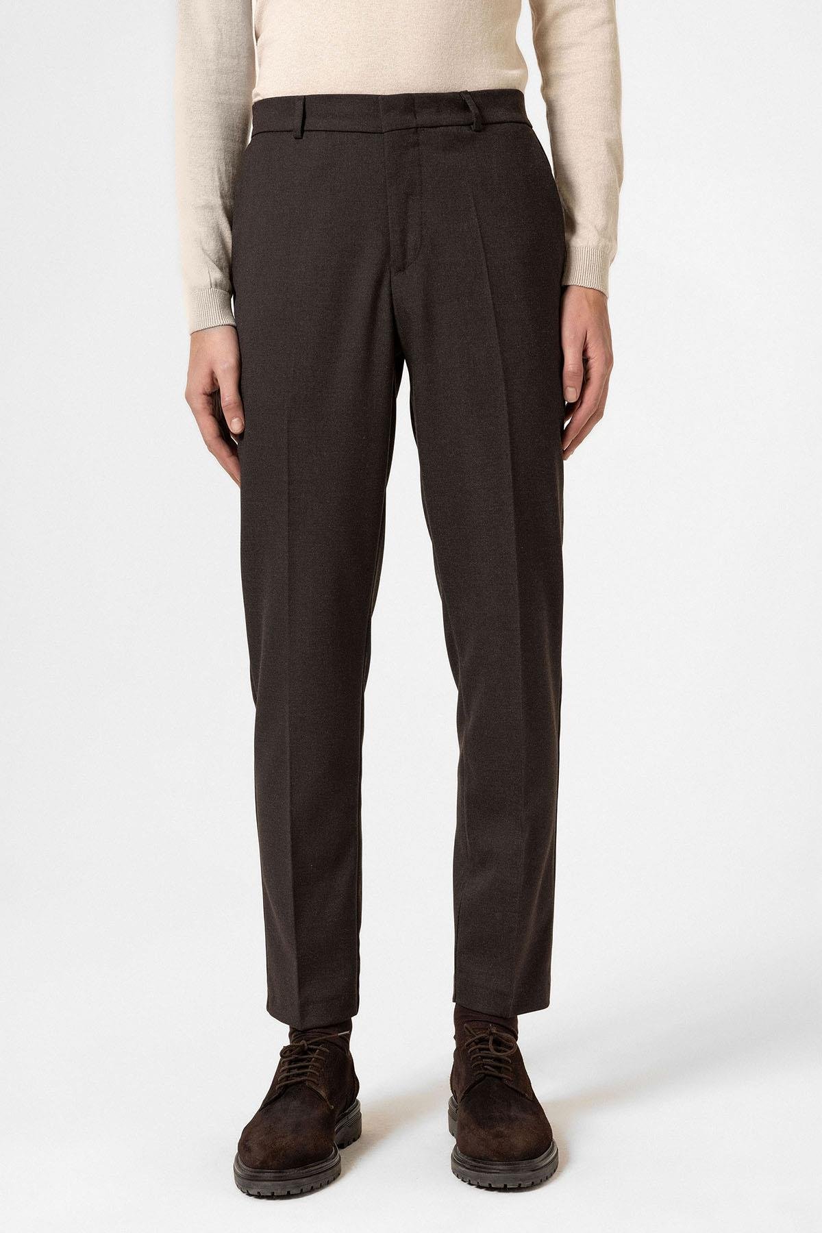 Antioch Kahve Yüksek Bel Klasik Erkek Pantolon