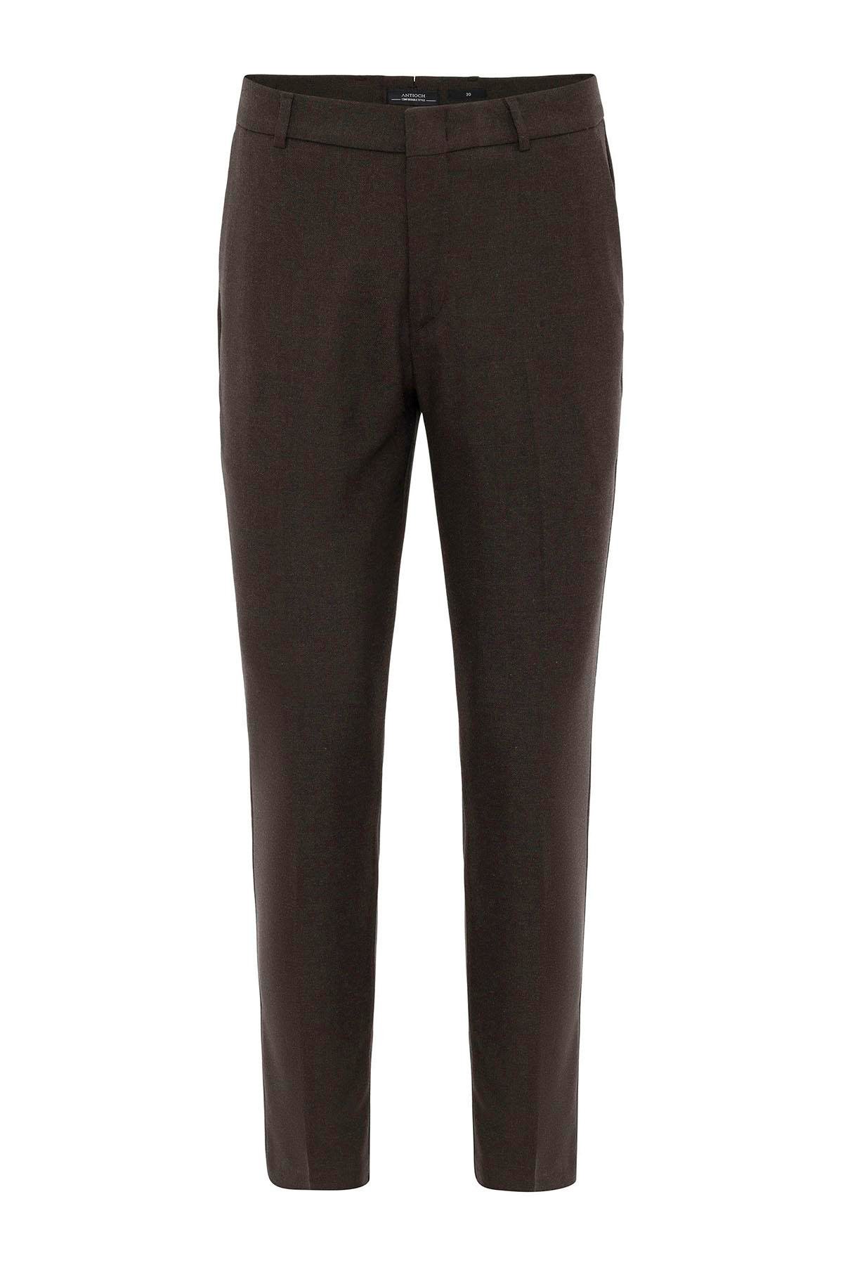 Antioch Kahve Yüksek Bel Klasik Erkek Pantolon