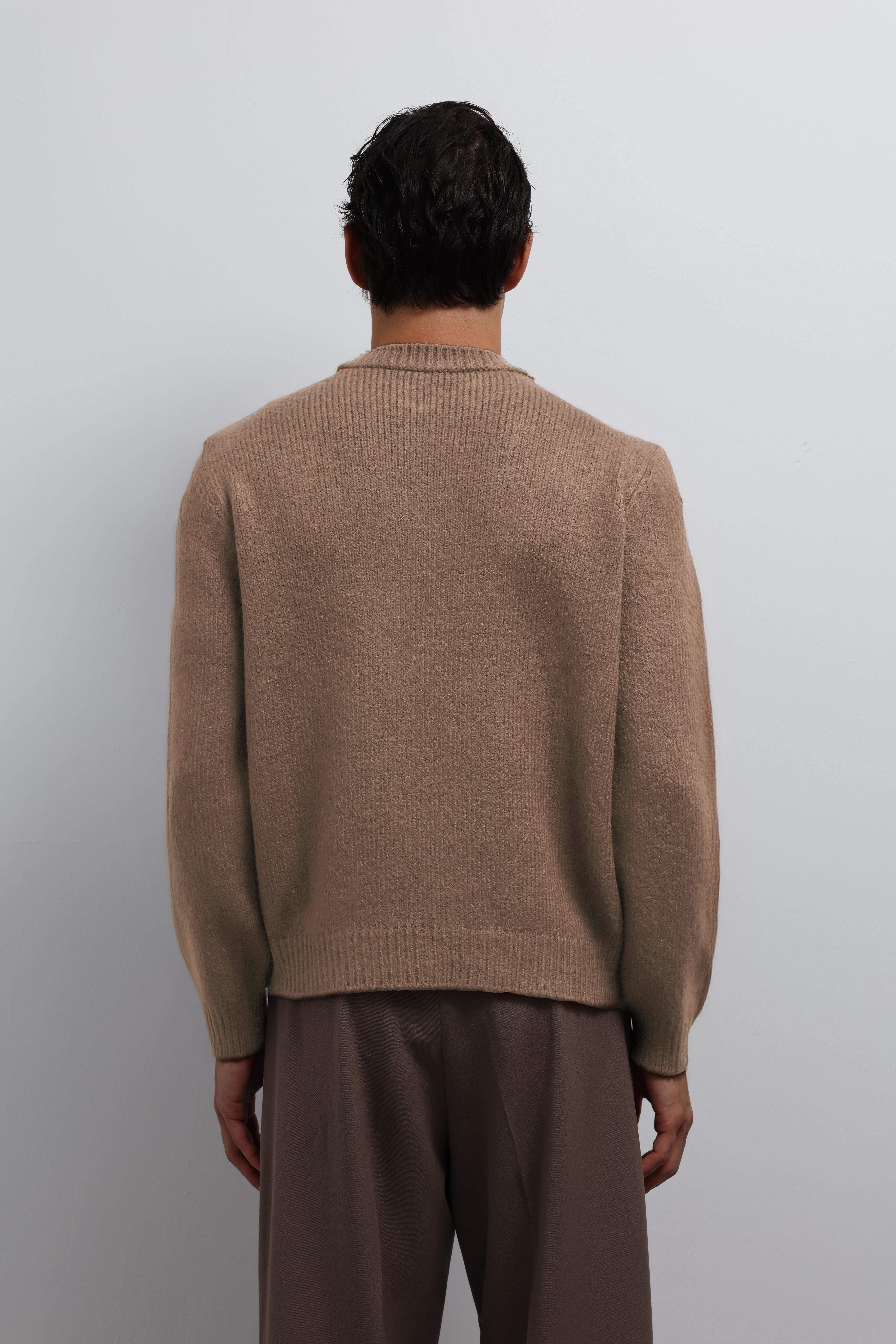 Antioch Kahve Yumuşak Dokulu Erkek Kazak