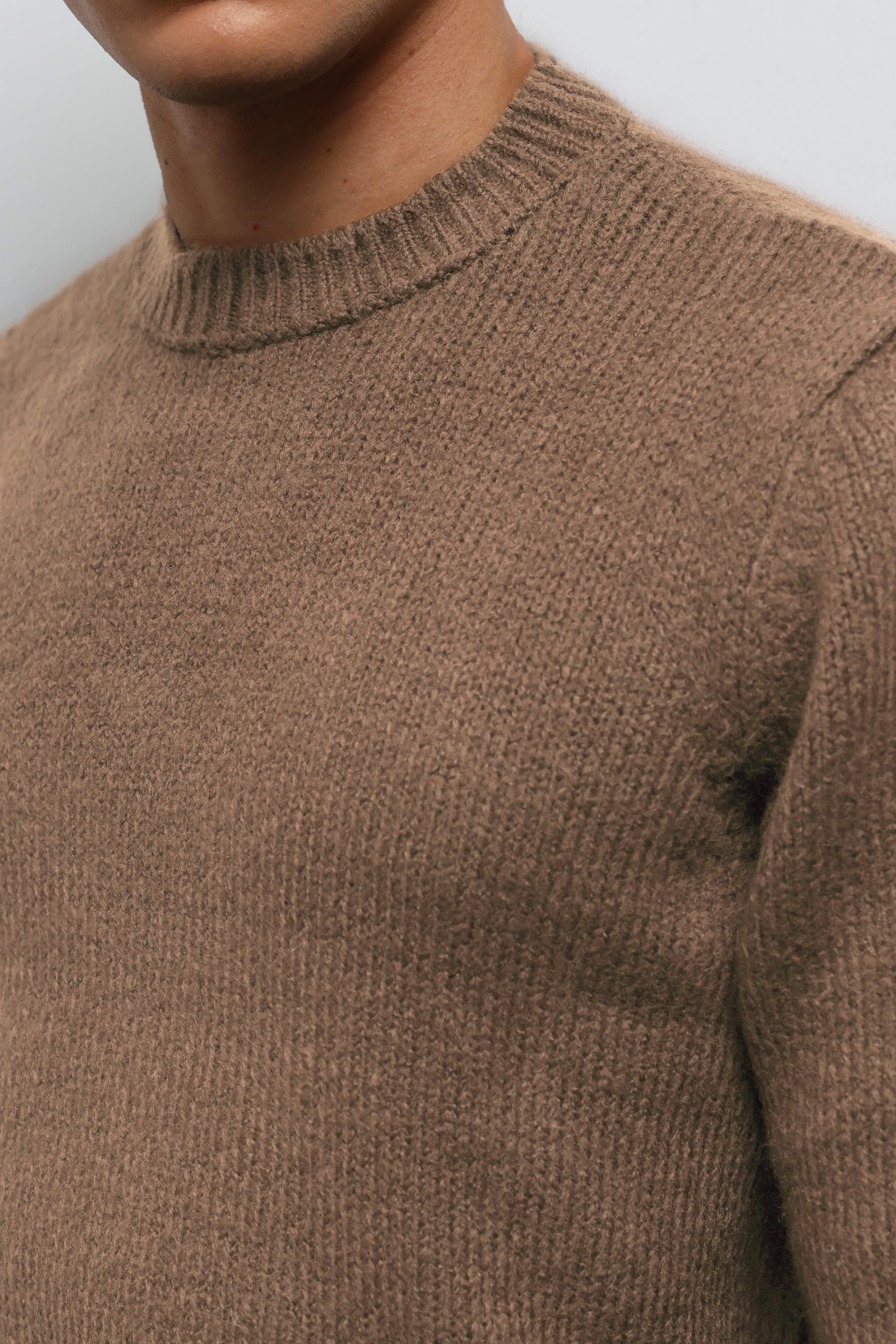 Antioch Kahve Yumuşak Dokulu Erkek Kazak