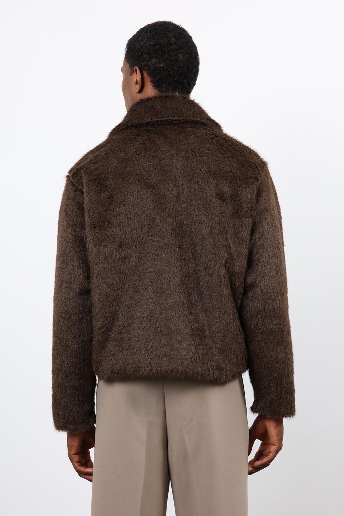 Antioch Kahve Yumuşak Dokulu Erkek Mont