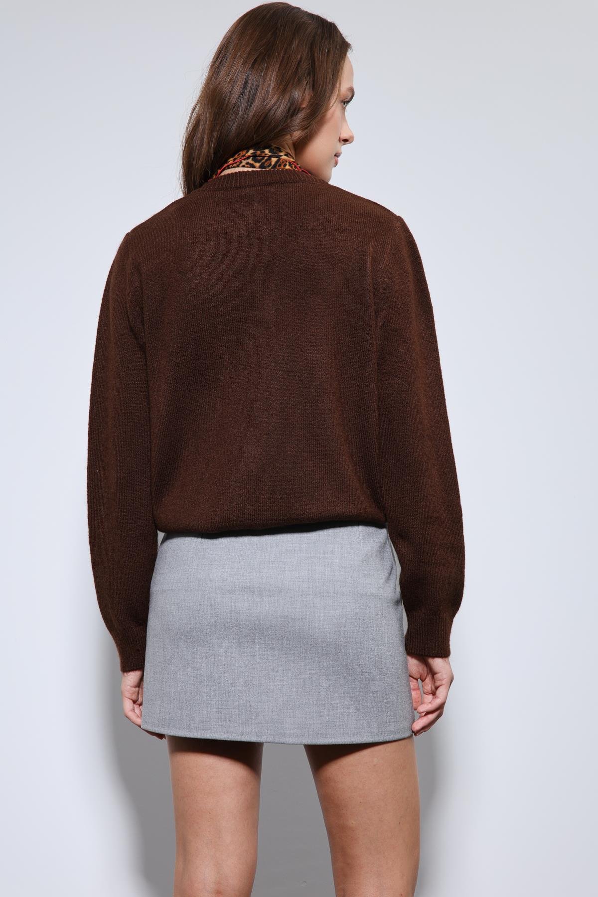 Antioch Kahve Yumuşak Dokulu Hırka