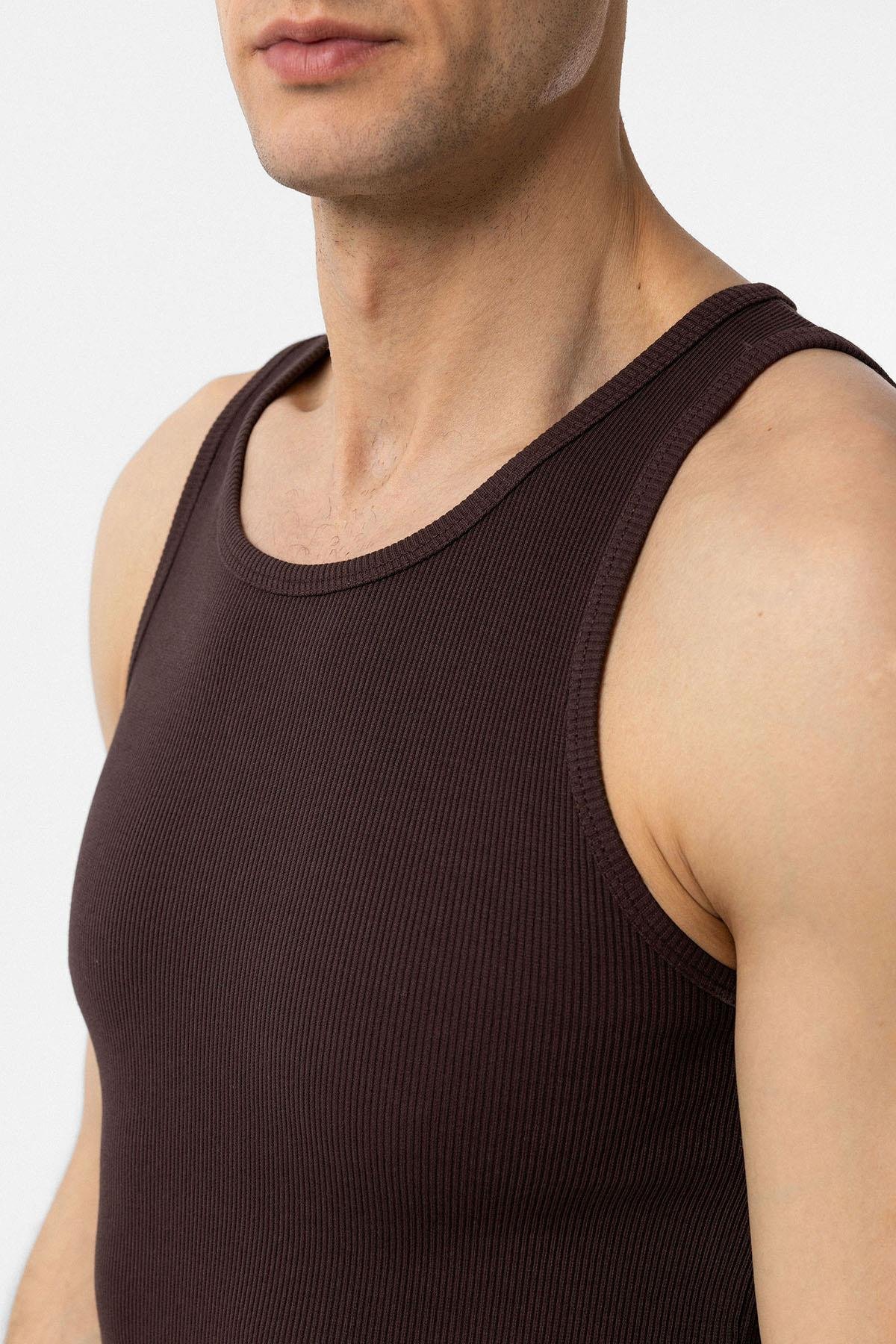 Antioch Koyu Kahve Slim Fit Erkek Atlet