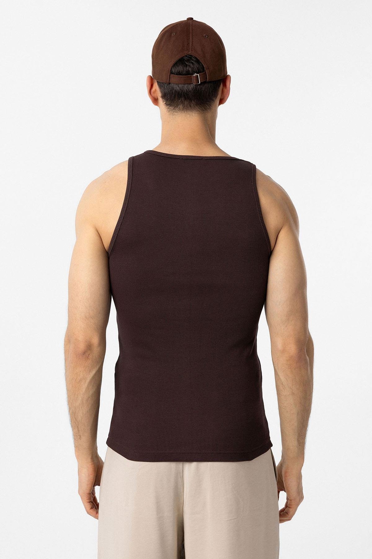 Antioch Koyu Kahve Slim Fit Erkek Atlet