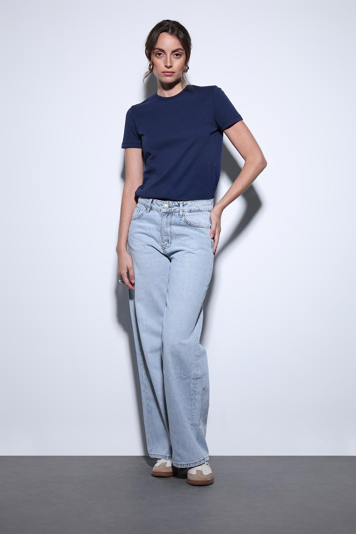 Antioch Lacivert Basic Kadın T-Shirt