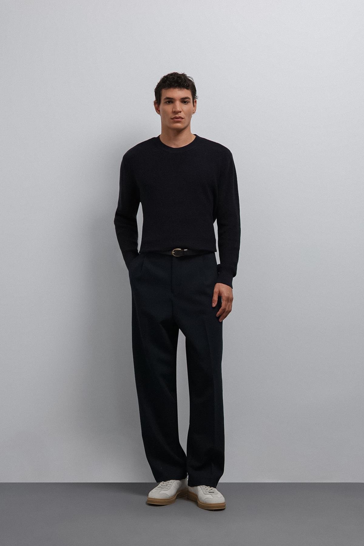 Antioch Lacivert Dokulu Erkek Kazak