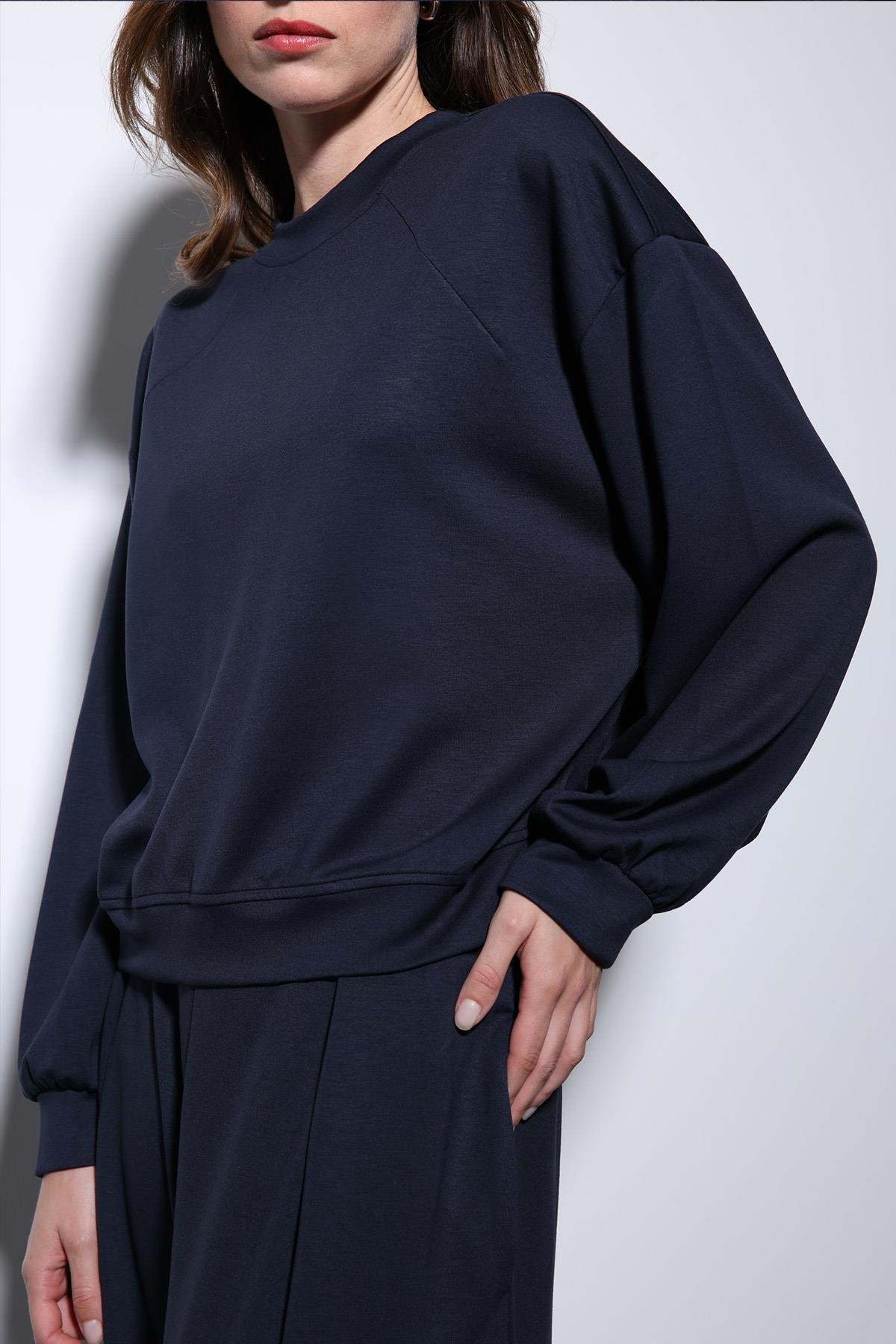 Antioch Lacivert Geniş Paça Relaxed Kadın Takım