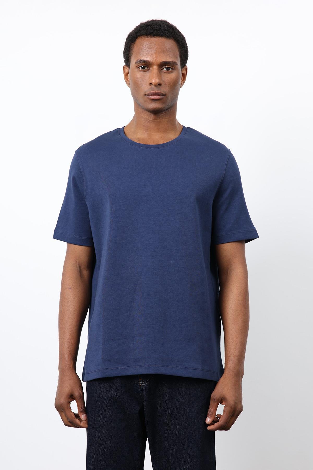 Antioch Lacivert Regular Fit Basic Erkek T-Shirt