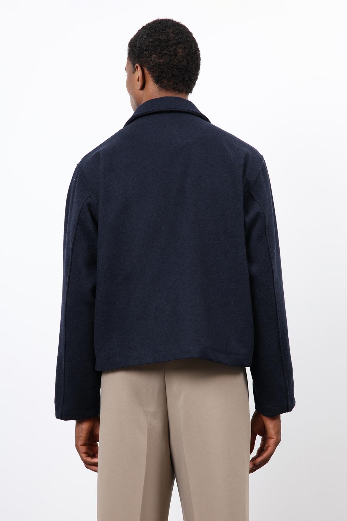 Antioch Lacivert Regular Fit Dokulu Erkek Mont