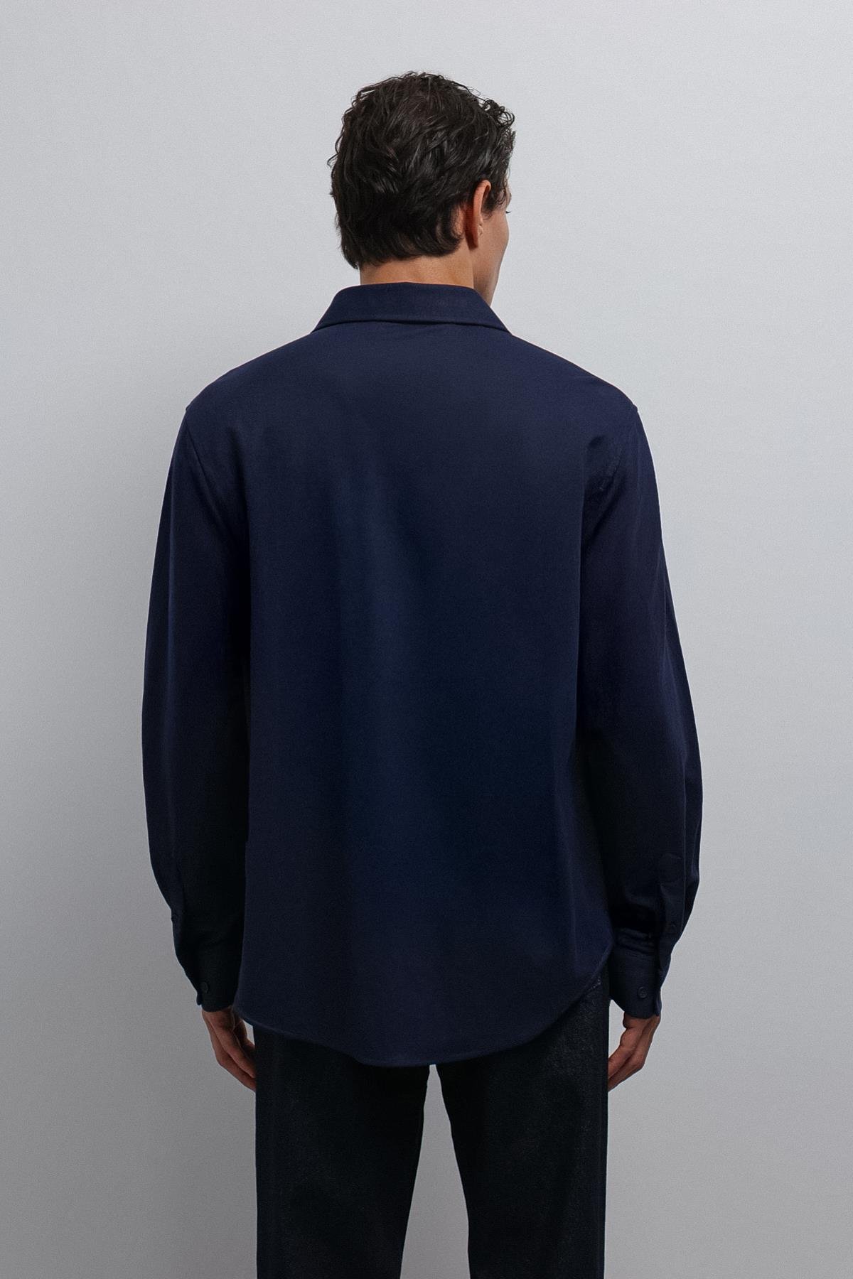 Antioch Lacivert Relax Fit Erkek Gömlek