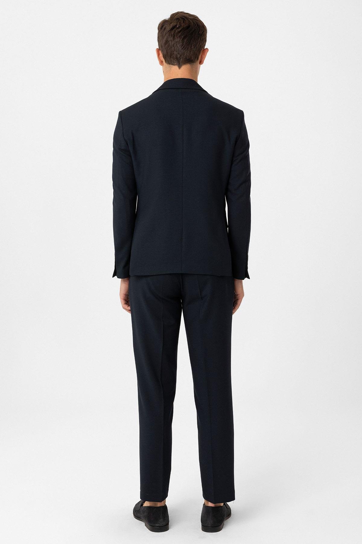 Antioch Lacivert Slim Fit Klasik Erkek Takım