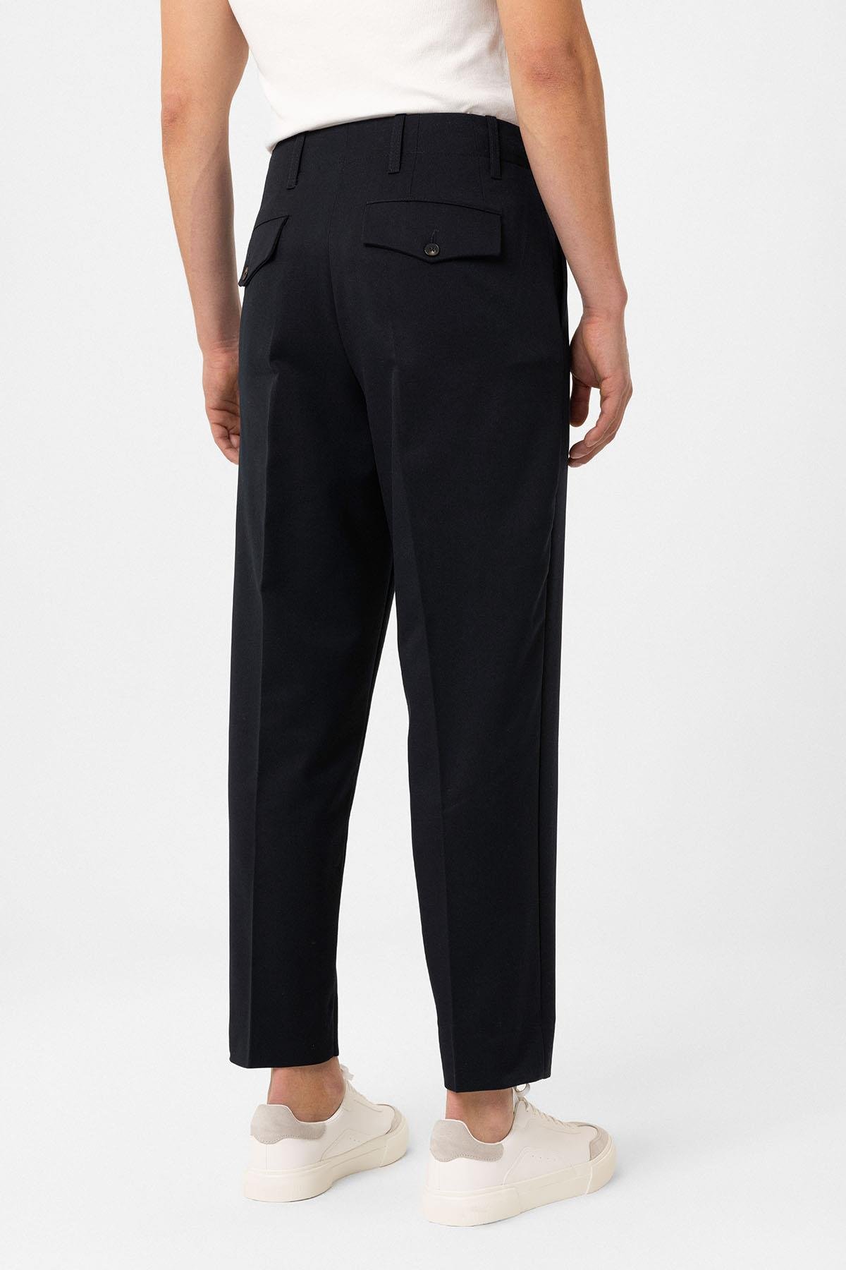 Antioch Lacivert Yüksek Bel Straight Fit Erkek Pantolon